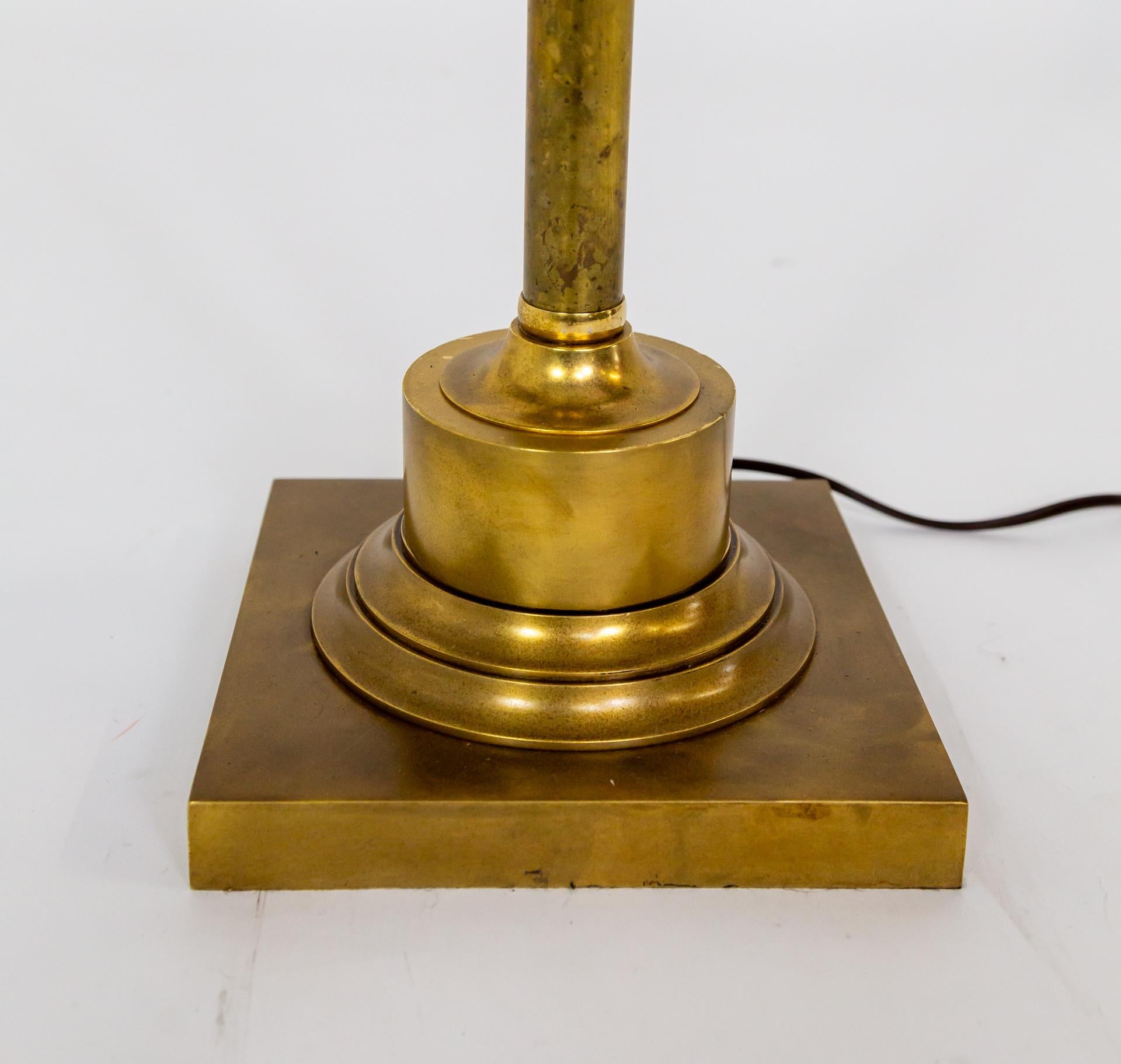 20th Century Adjustable Brass Floor Lamp For Sale