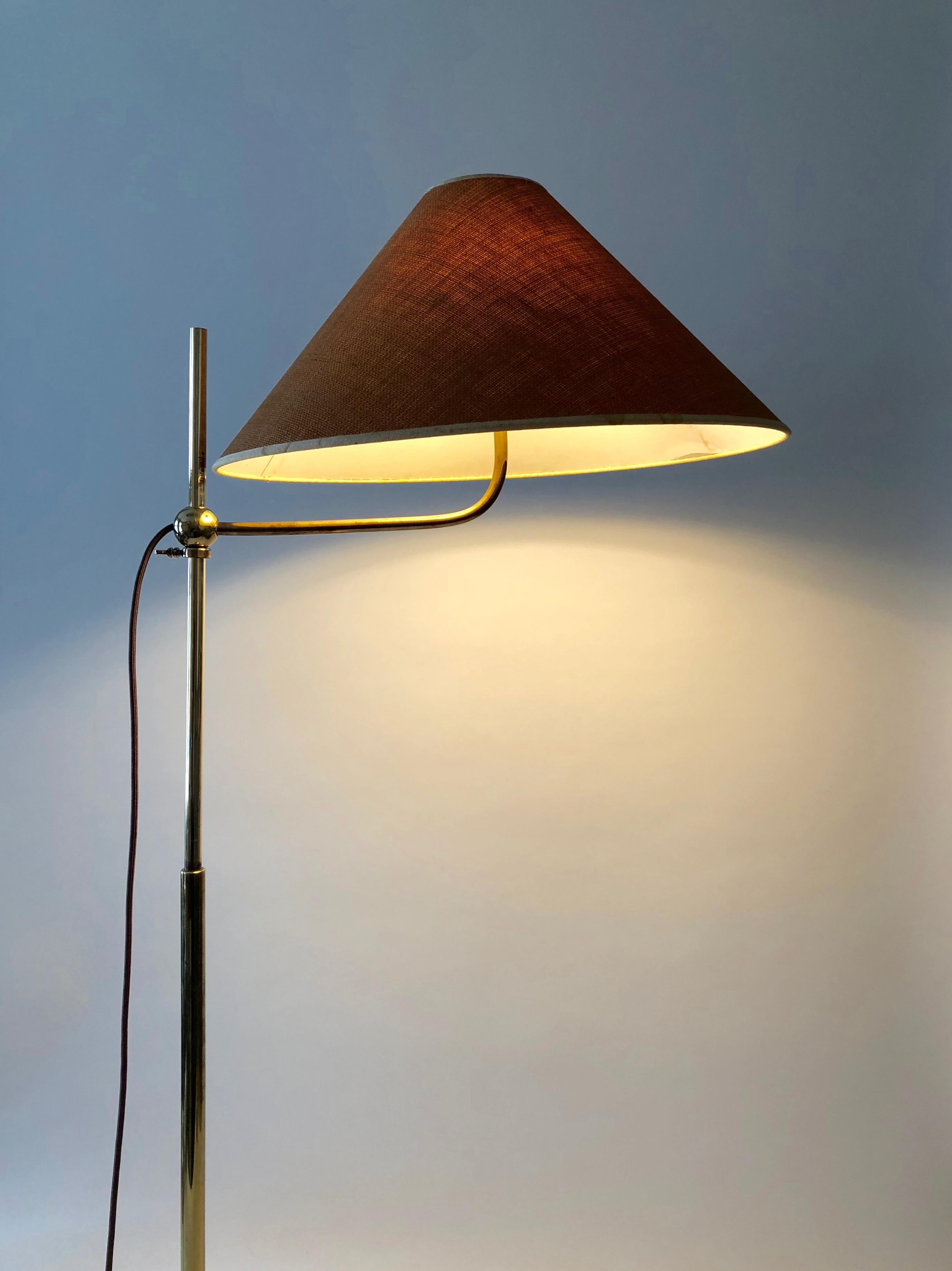 Adjustable Brass Floor Lamp from J. T. Kalmar, Made in the 1960s For Sale 5