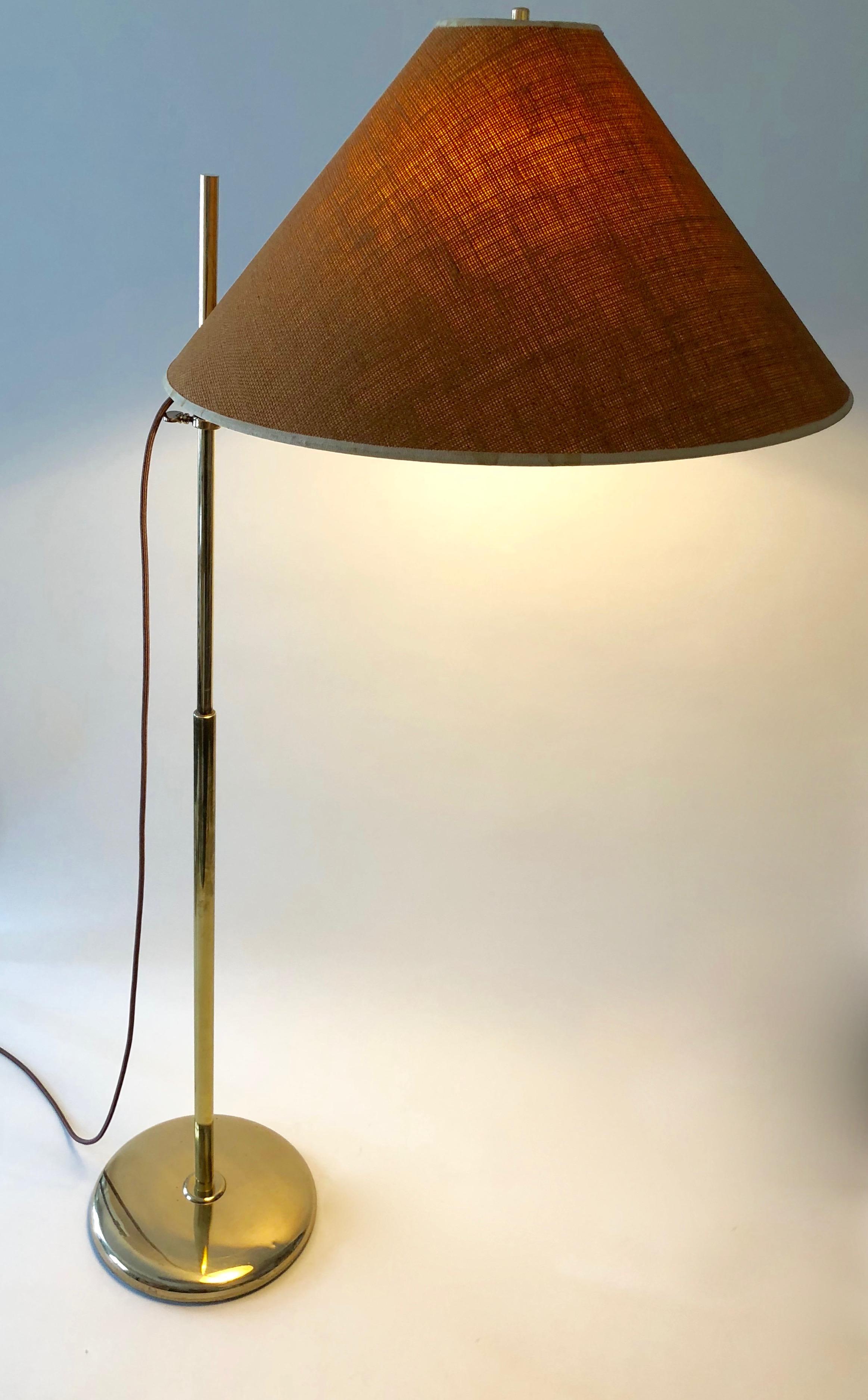 Adjustable Brass Floor Lamp from J. T. Kalmar, Made in the 1960s For Sale 6
