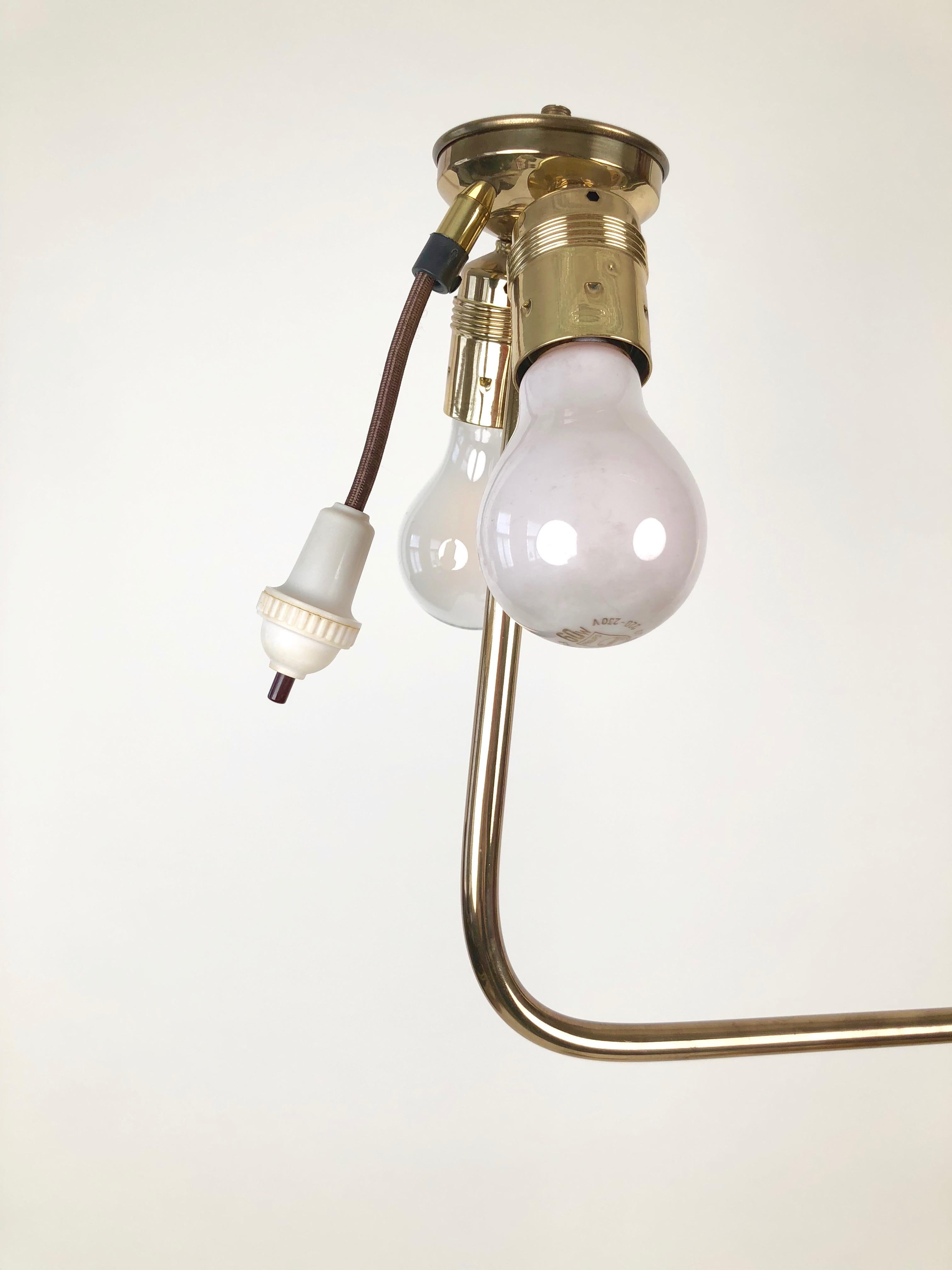 Adjustable Brass Floor Lamp from J. T. Kalmar, Made in the 1960s In Good Condition For Sale In Vienna, Austria