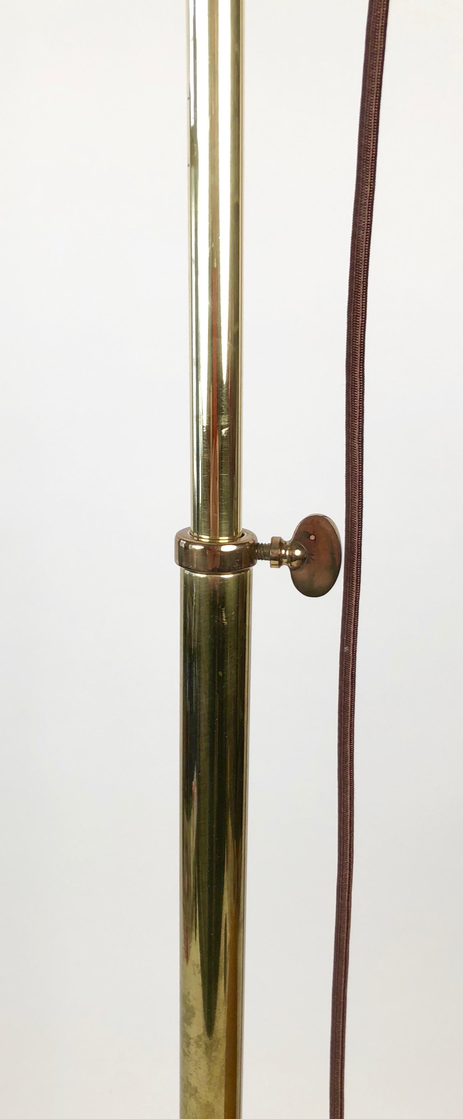 Mid-20th Century Adjustable Brass Floor Lamp from J. T. Kalmar, Made in the 1960s For Sale