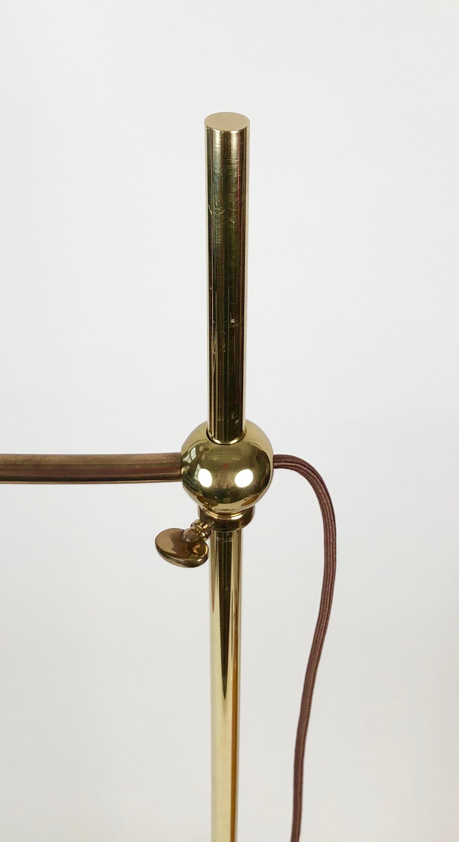 Adjustable Brass Floor Lamp from J. T. Kalmar, Made in the 1960s For Sale 1