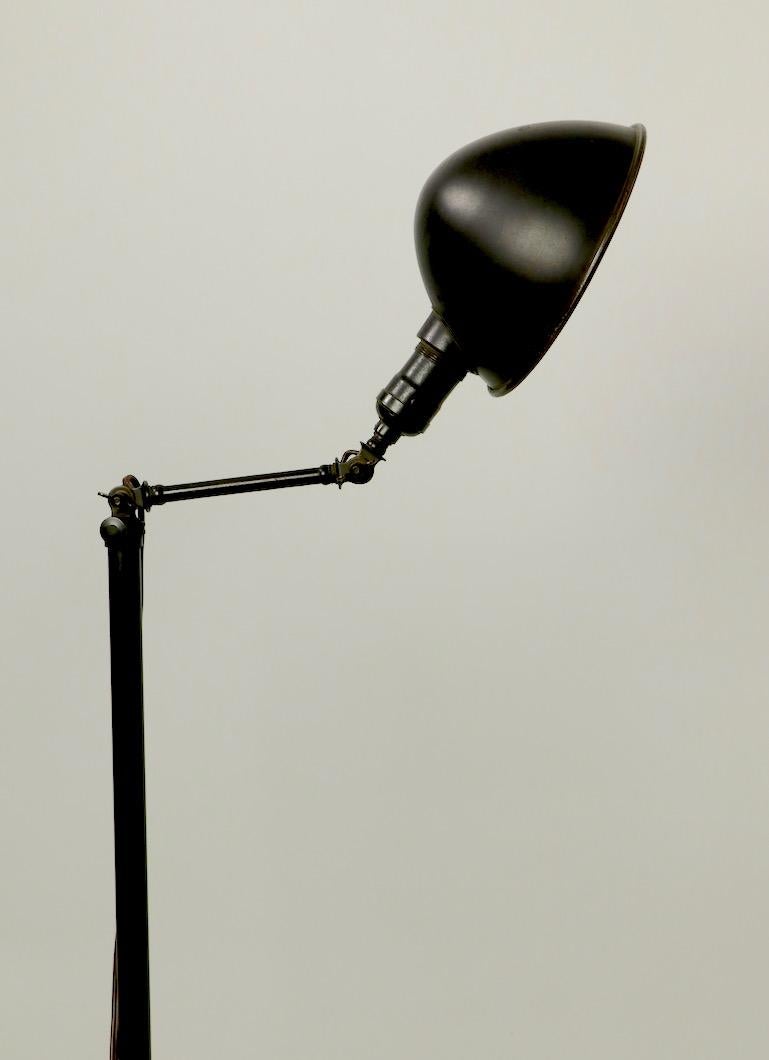 Adjustable Brass Industrial Task Angle Poise Floor Lamp 1