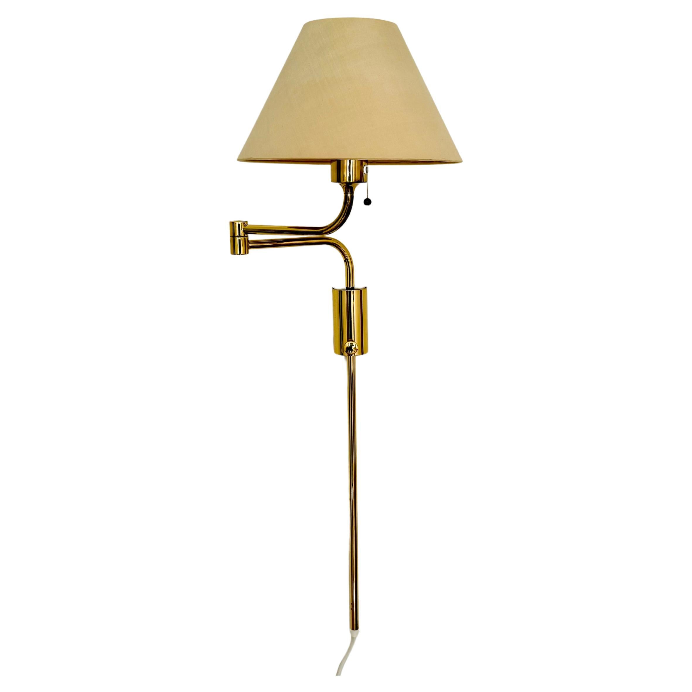 Adjustable Brass Lesan Wall Lamp by Florian Schulz For Sale