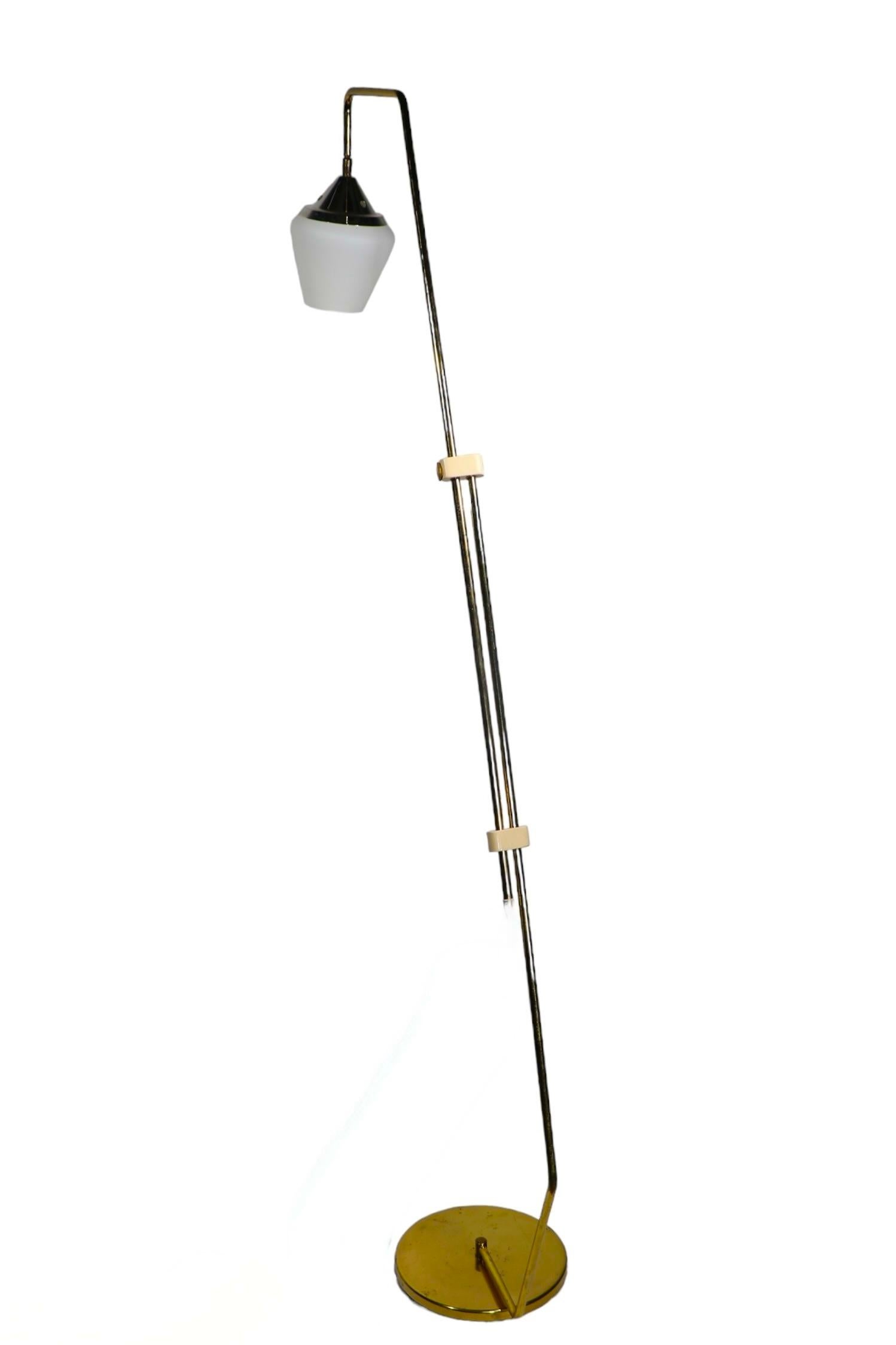 Adjustable Brass Mid Century Floor Lamp  For Sale 7