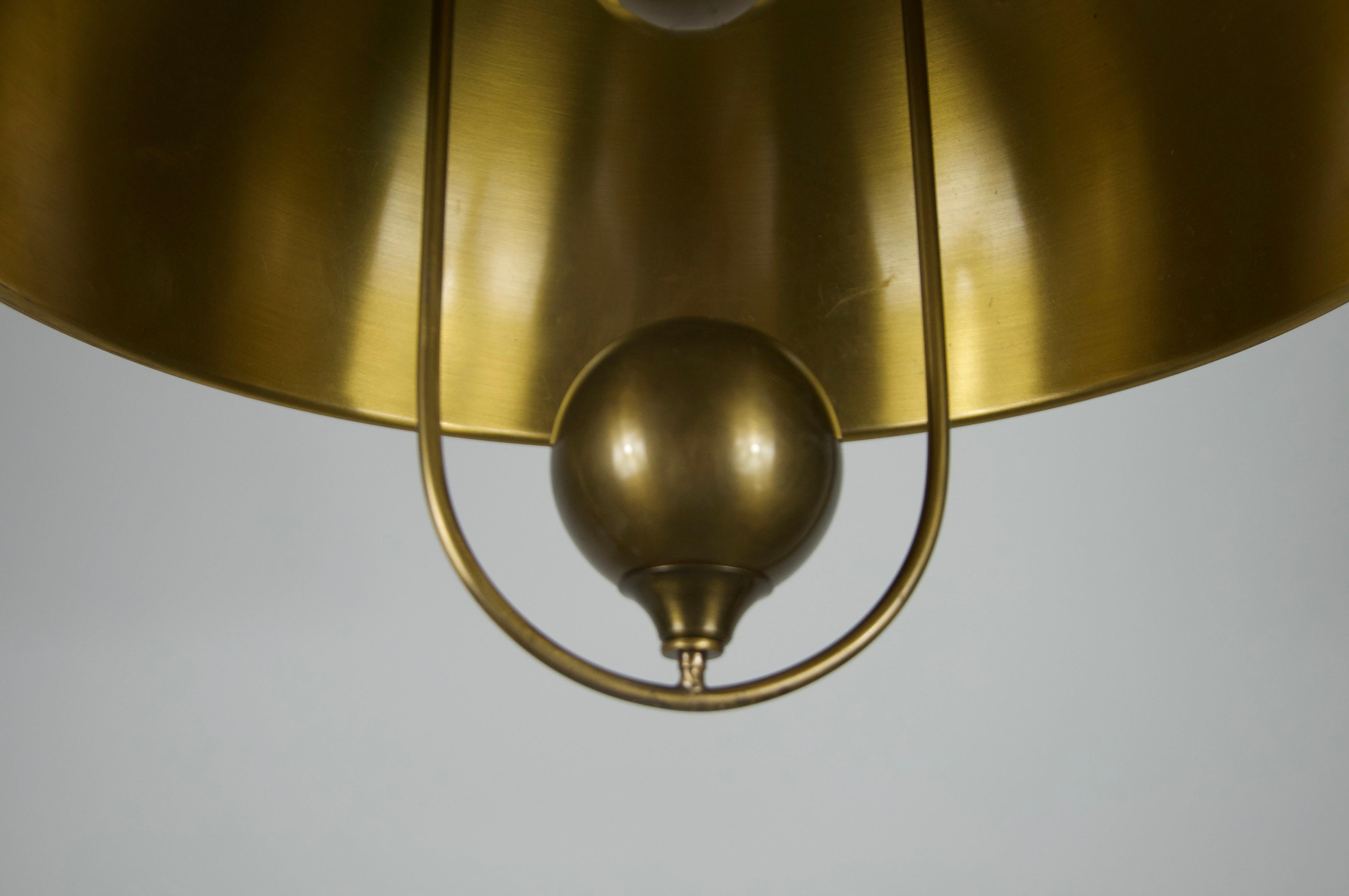 Adjustable Brass Pendant Lamp by Florian Schulz, 1970s Germany en vente 1