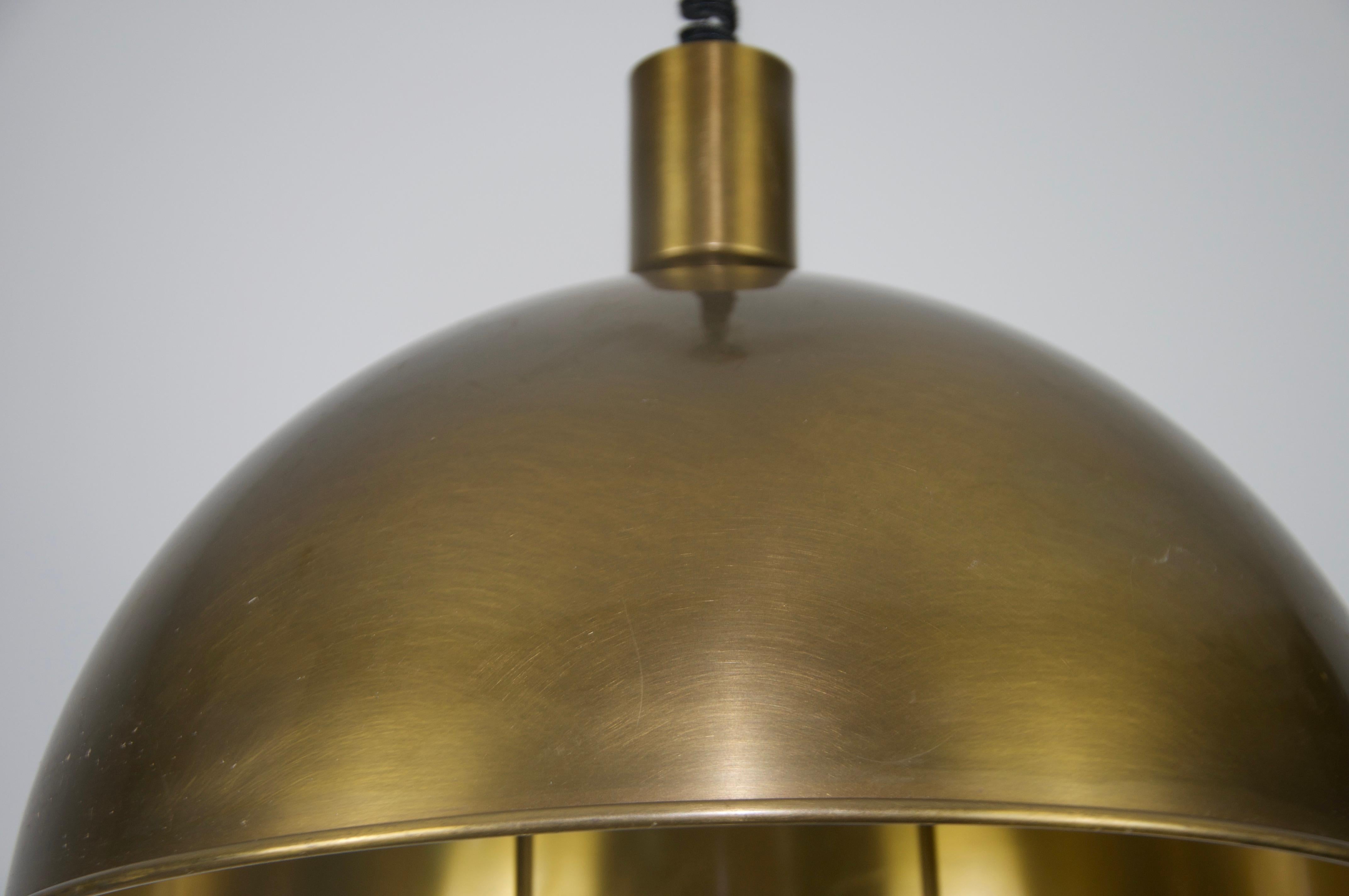 Adjustable Brass Pendant Lamp by Florian Schulz, 1970s Germany en vente 2