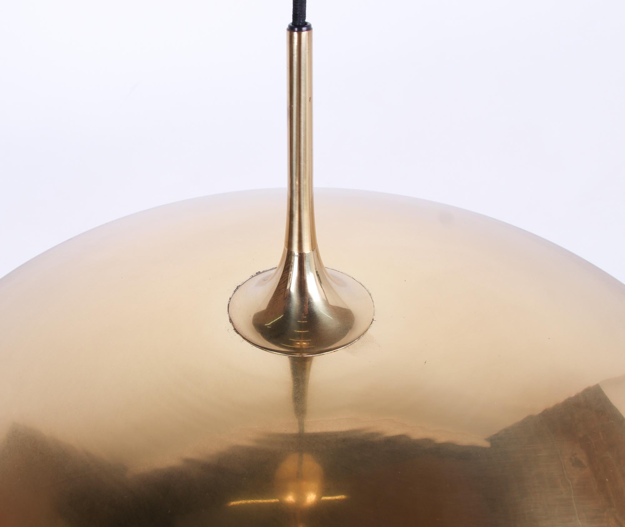 Adjustable Brass Pendant Lamp Onox 55 by Florian Schulz, Germany, 1970s For Sale 2
