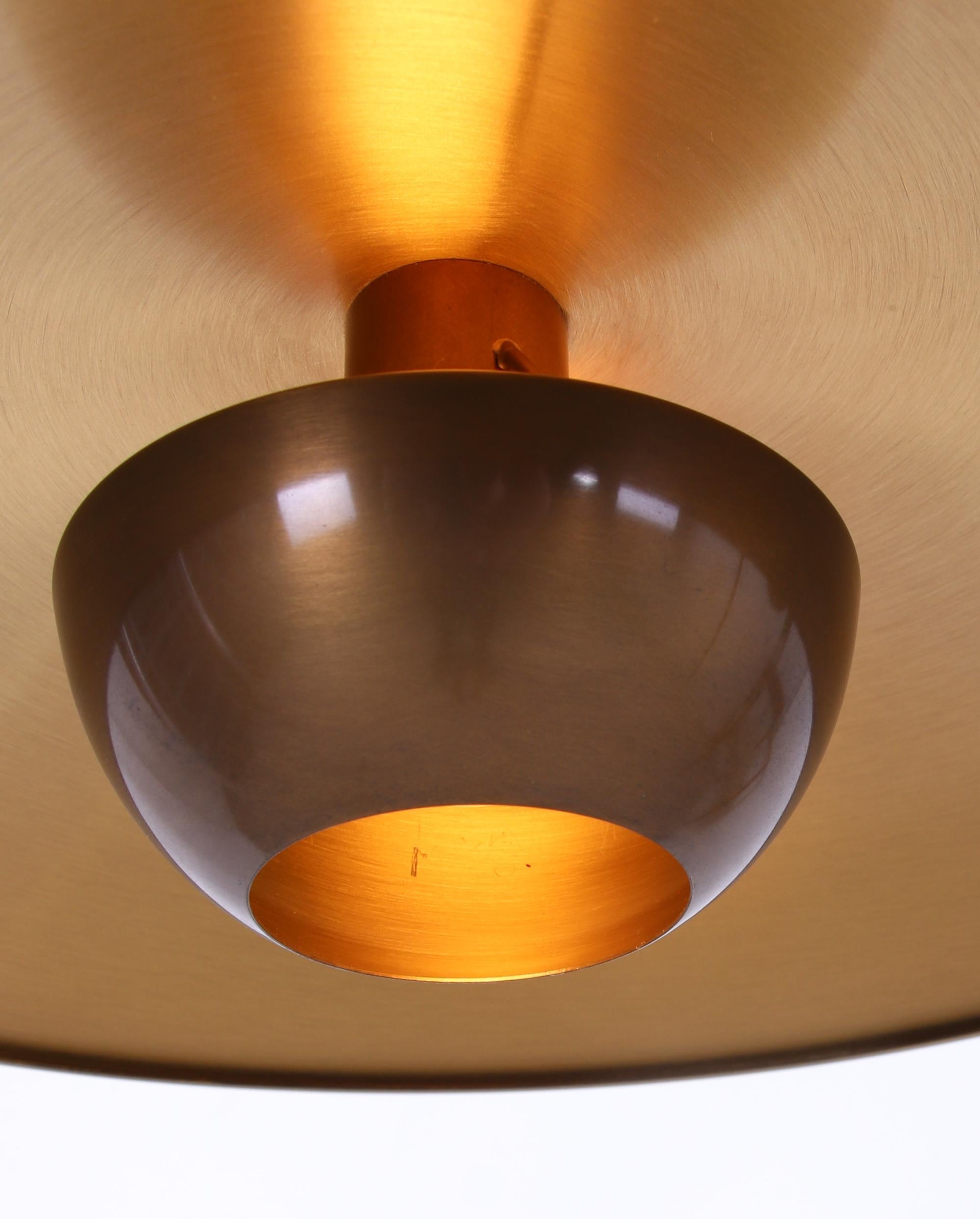 Adjustable Brass Pendant Lamp Onos 55 by Florian Schulz, Germany, 1970s For Sale 3