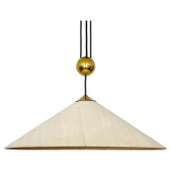Adjustable Brass Pendant Lamp with Counterweight by Florian Schulz