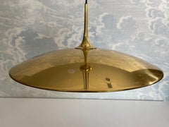 Adjustable Brass Pendant Light Onos 55 Center Pull by Florian Schulz, Germany, 1