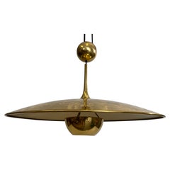 Adjustable Brass Pendant Light Onos 55 Center Pull by Florian Schulz, Germany, 1