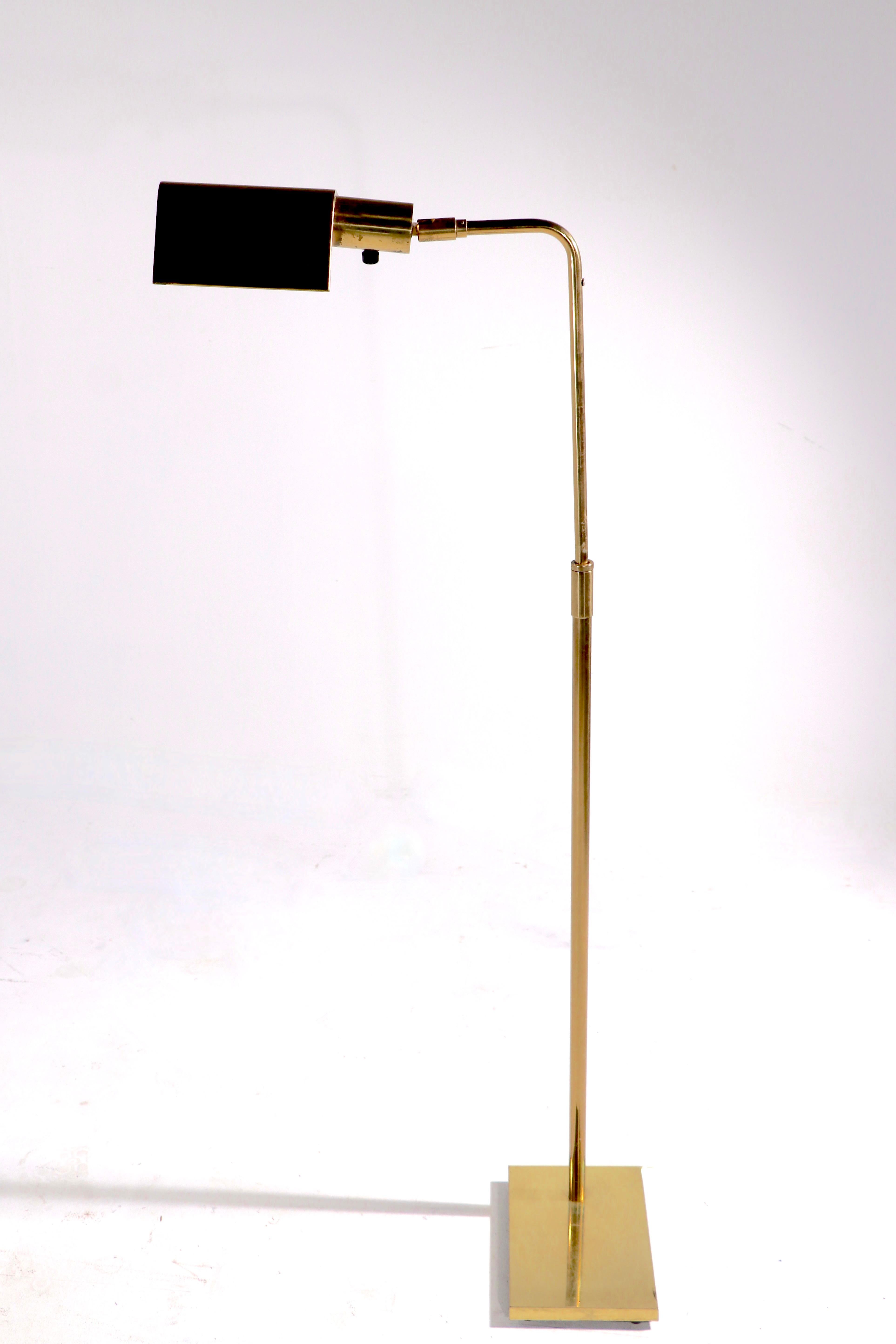 Adjustable Brass Pharmacy Floor Lamp by Koch and Lowy  6
