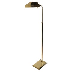 Retro Adjustable Brass  Pharmacy Style Floor Lamp att.  to Koch Lowey c 1970's  Floor 