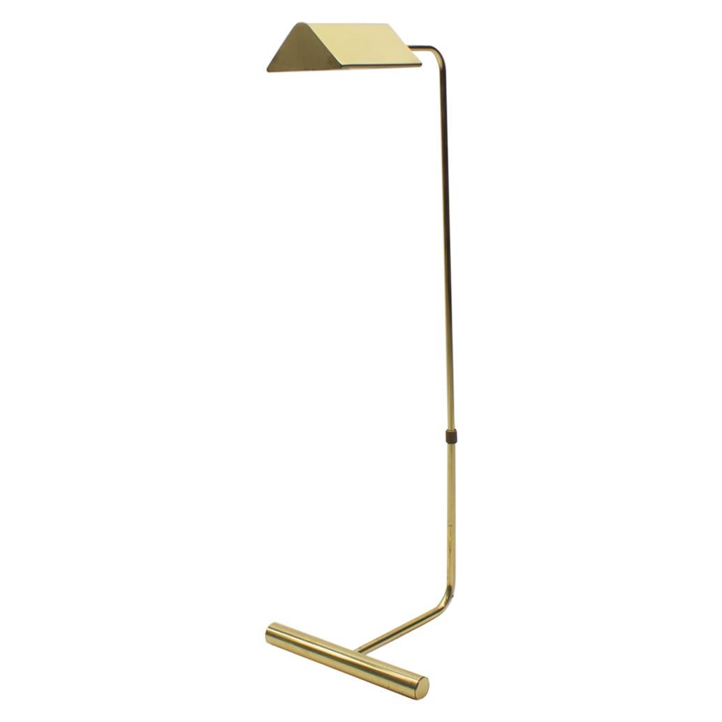 Adjustable Brass Reading Light / Floor Lamp, 1960s