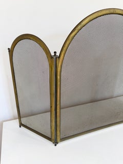 Adjustable Brass Spark Guard, Made in Italy, 1970s