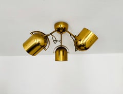 Adjustable Brass Spot Ceiling Lamp by Florian Schulz