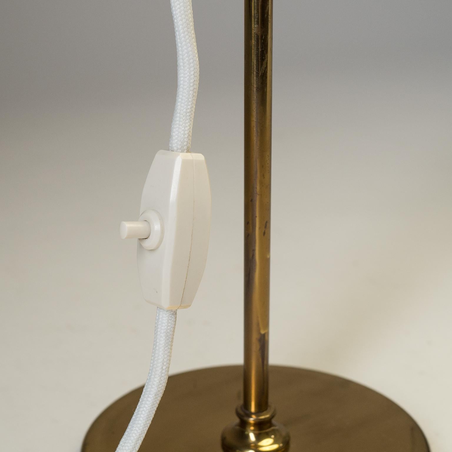 Adjustable Brass Table Lamp, 1940s 4