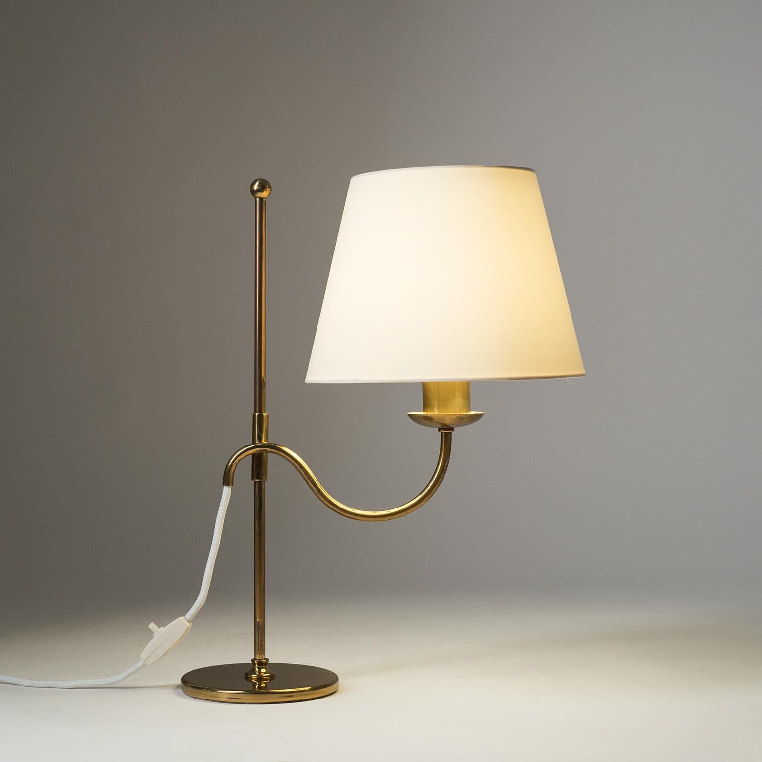 Adjustable Brass Table Lamp, 1940s 10