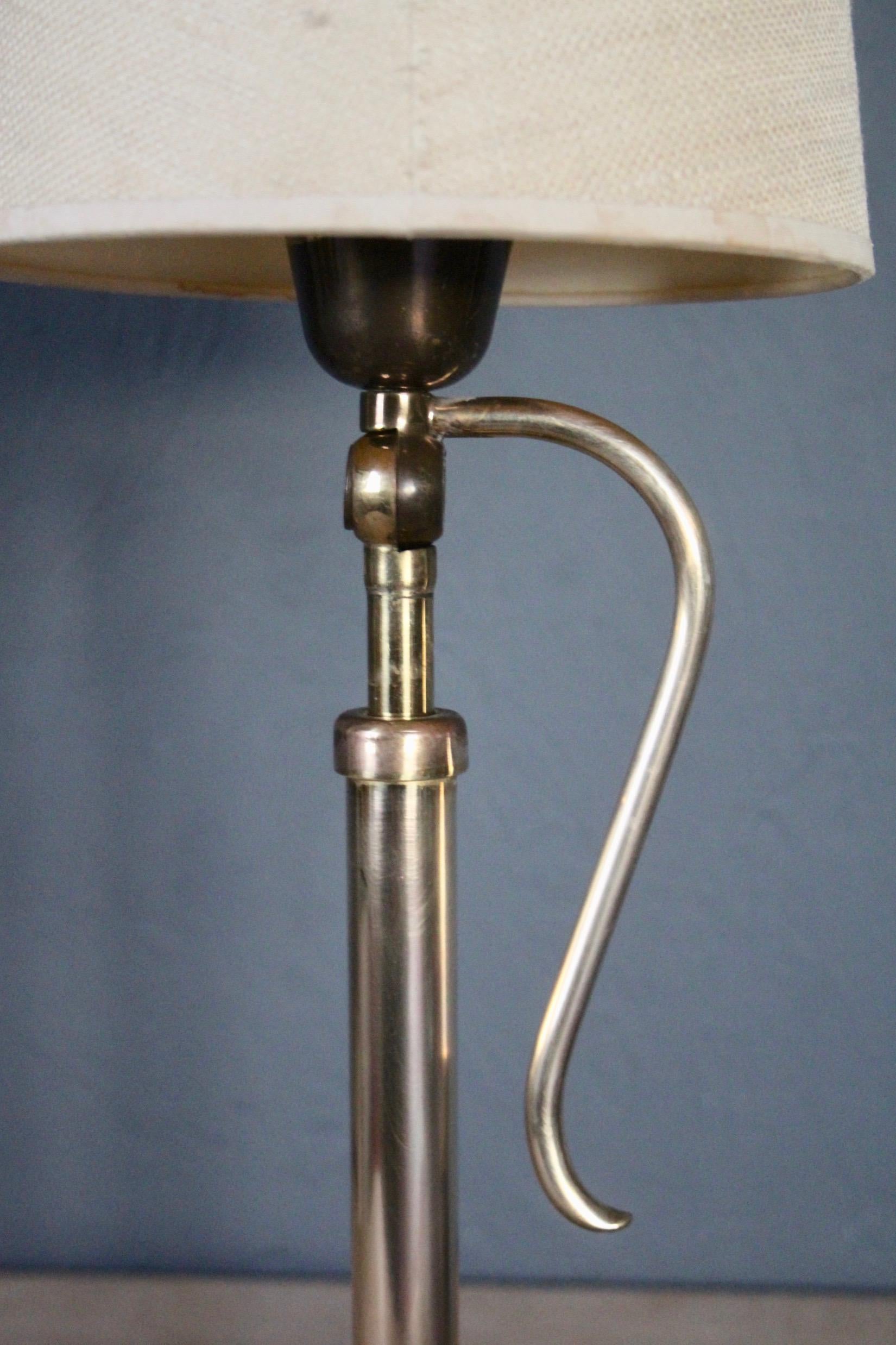 Brass Adjustable brass table lamp For Sale