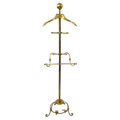 Adjustable Brass Valet Coat Rack by Glo-Mar Art Works