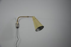 Adjustable Brass Wall Lamp attr. to Oluce, Italy, 1960s