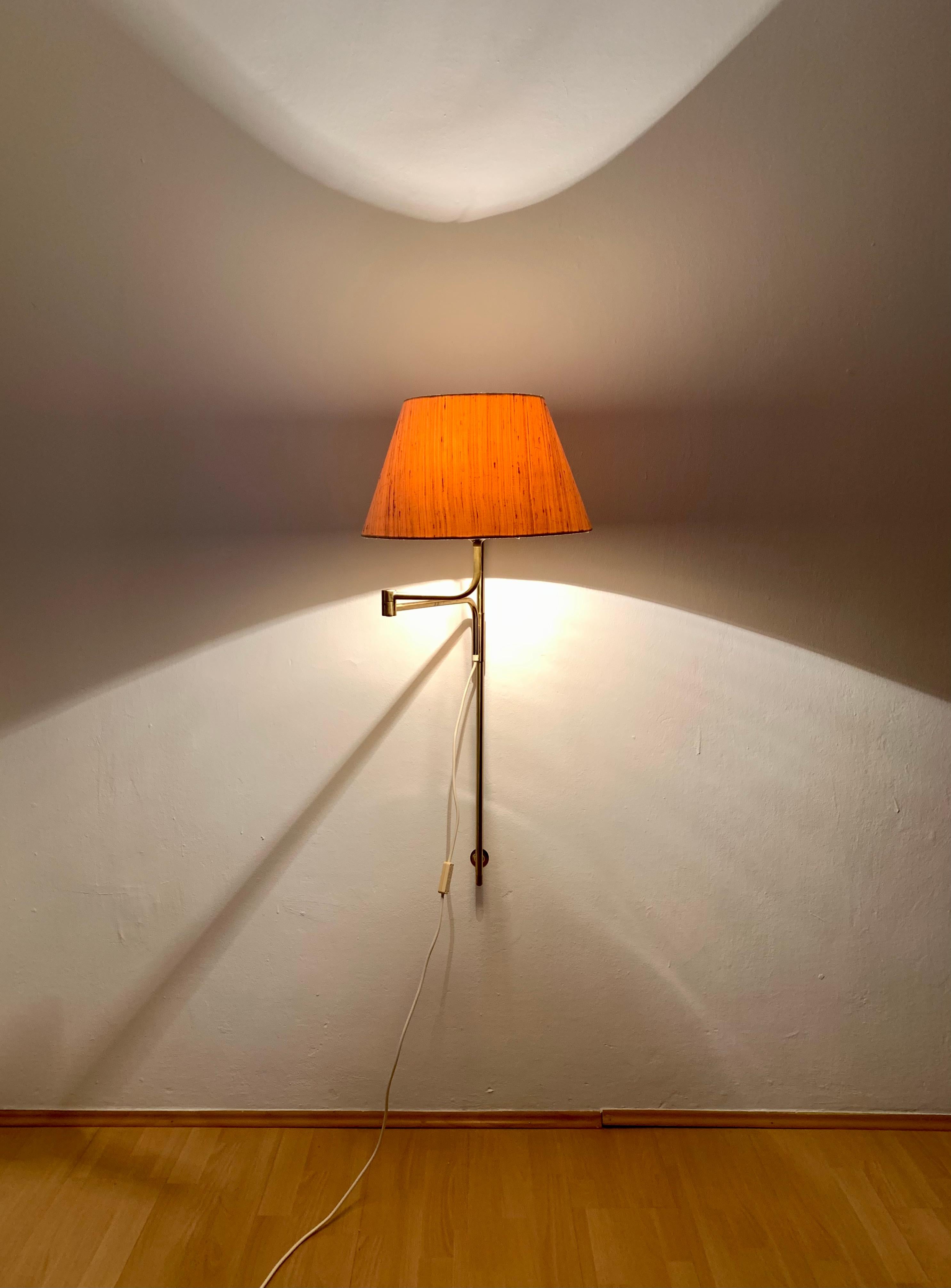 Adjustable Brass Wall Lamp by Florian Schulz For Sale 9