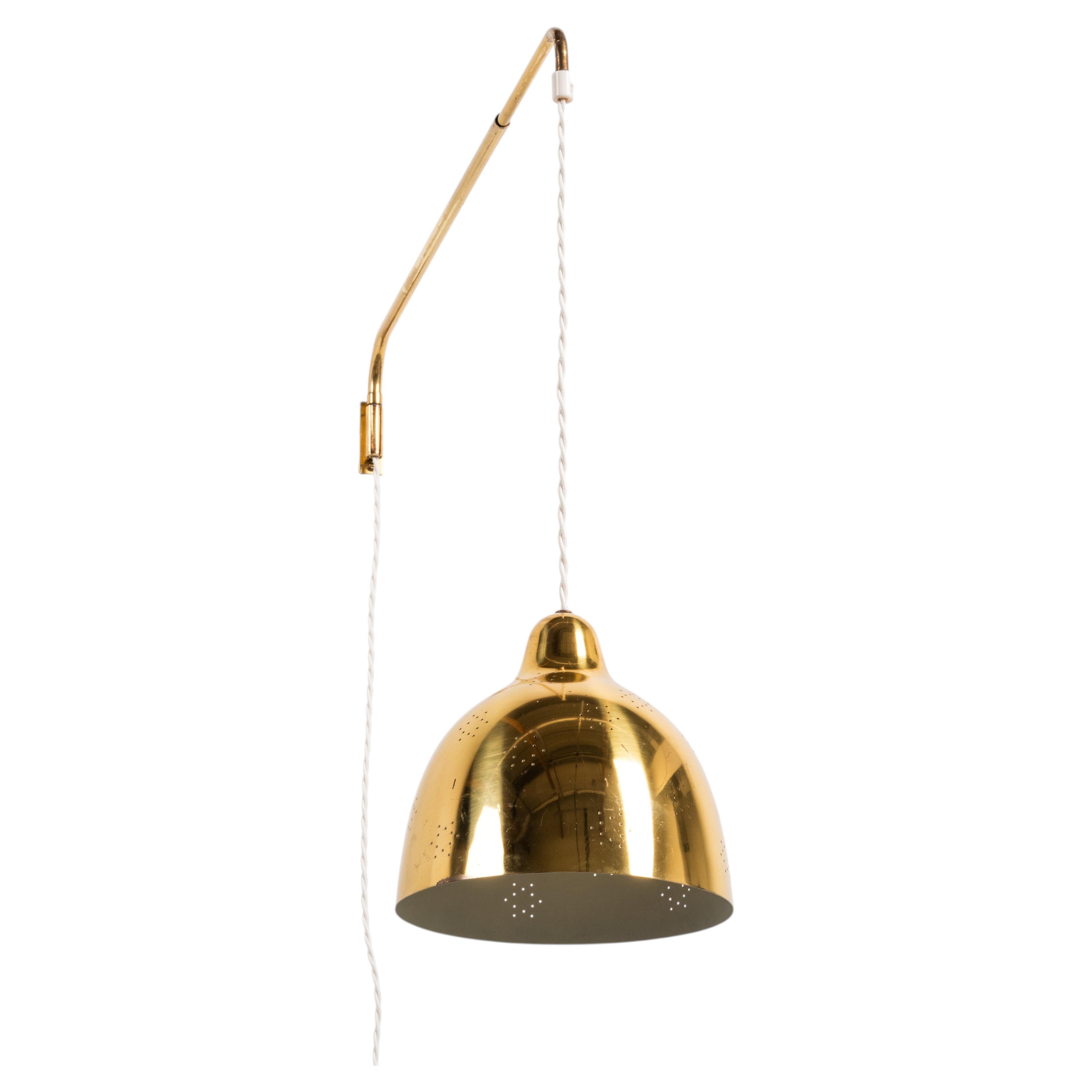 Adjustable Brass Wall Lamp by Lisa Johansson-Pape for Orno, Finland, 1950s