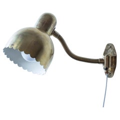 Adjustable Brass wall lamp no. 191 by E. Hansson & Co, Sweden Swedish modern