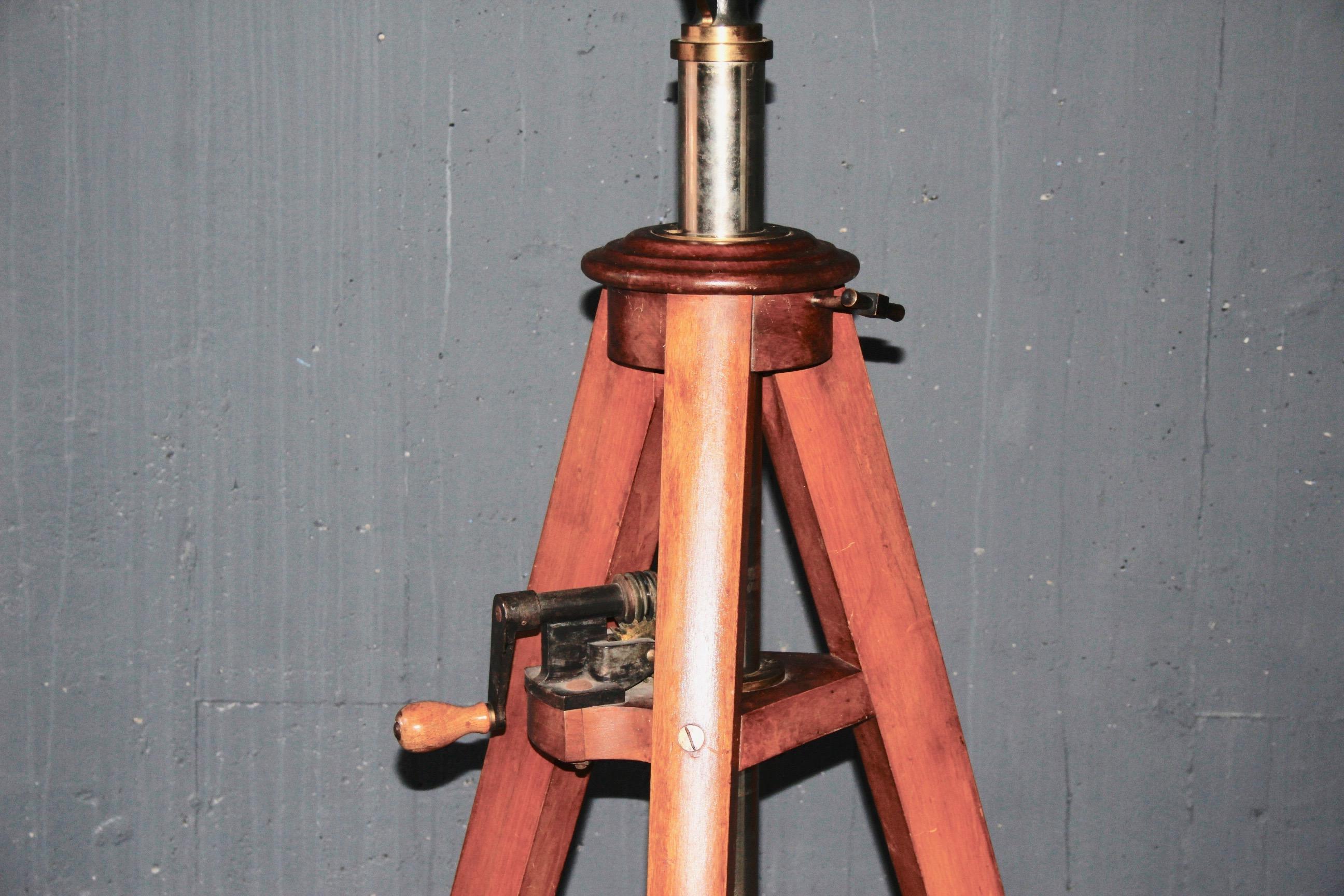 Adjustable Brass Wood Telescope + Wood Storage 1