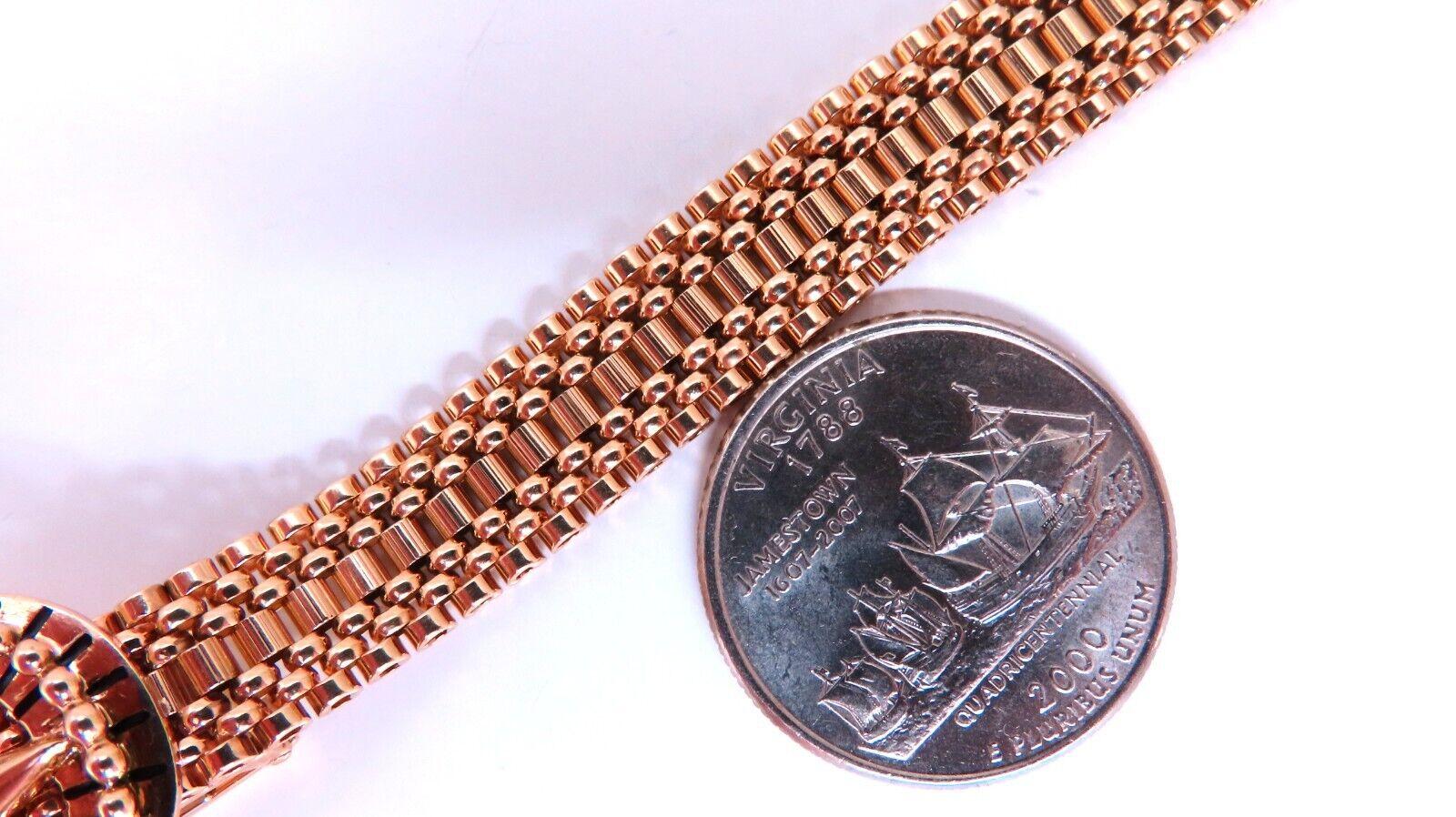 Women's or Men's Adjustable Buckle Wrap Heavy 7 Tier Linked Necklace 14kt Gold 55.5 Gram For Sale