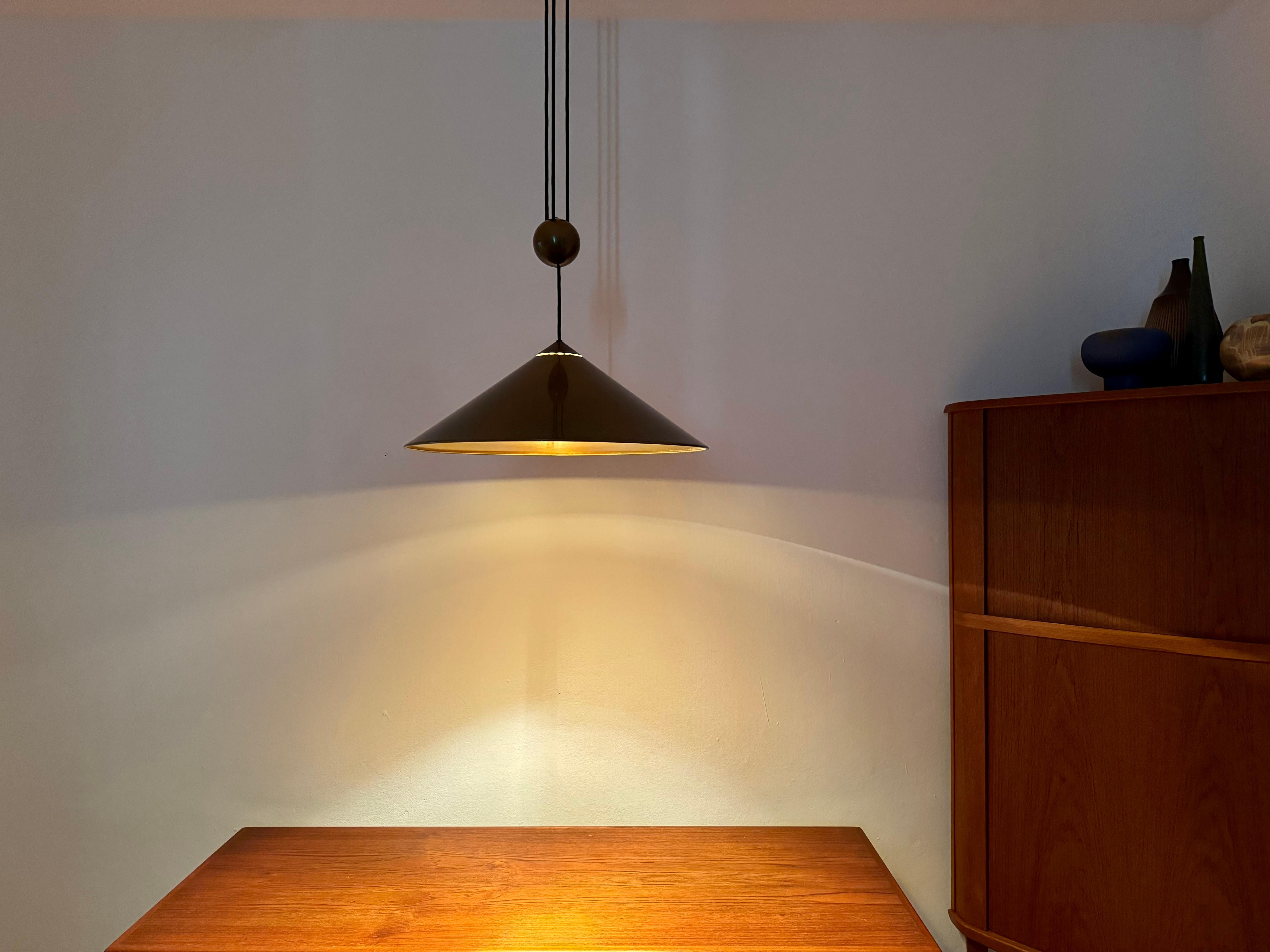 Adjustable Burnished Keos Pendant Lamp by Florian Schulz For Sale 6