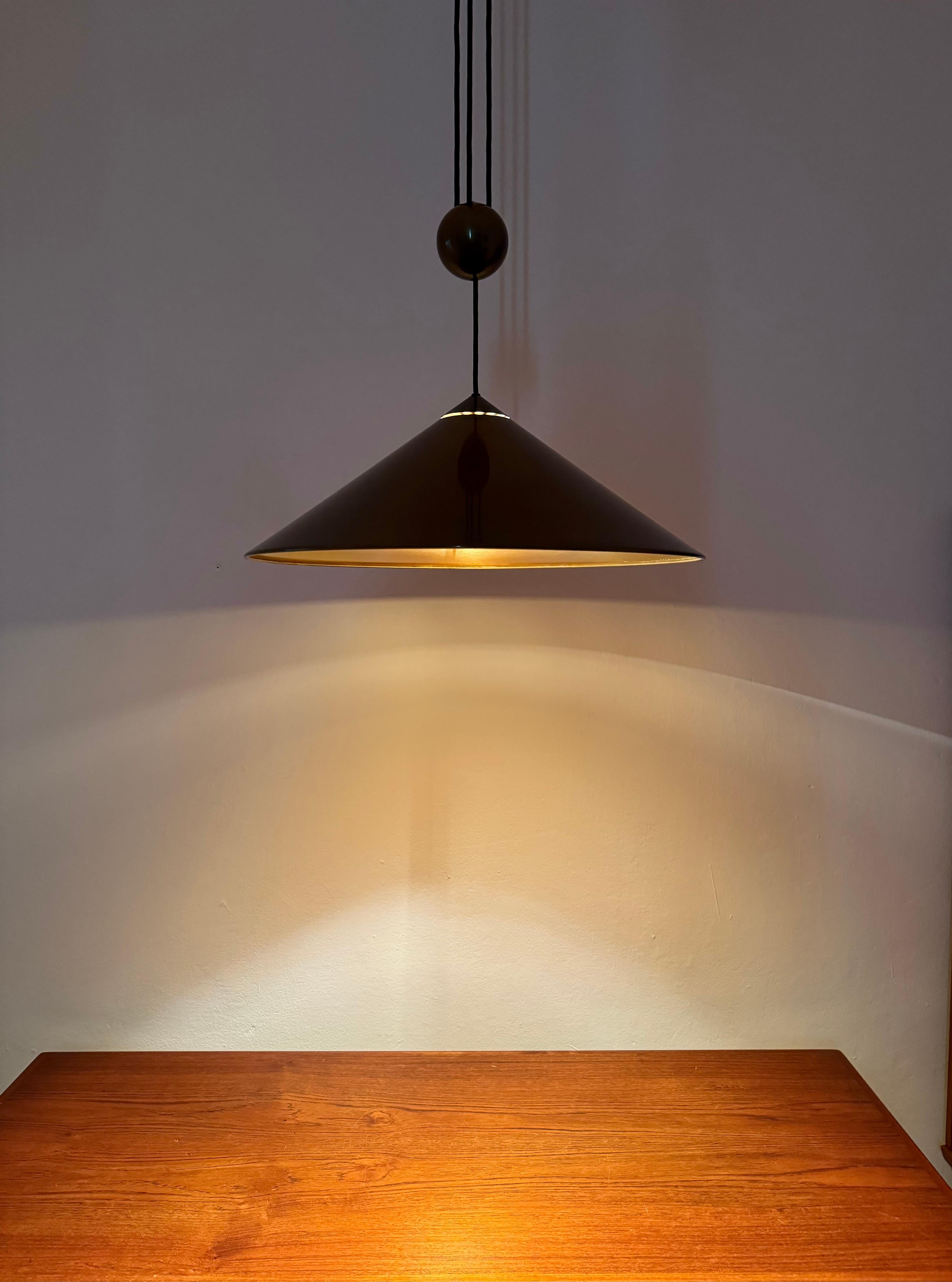Adjustable Burnished Keos Pendant Lamp by Florian Schulz For Sale 7