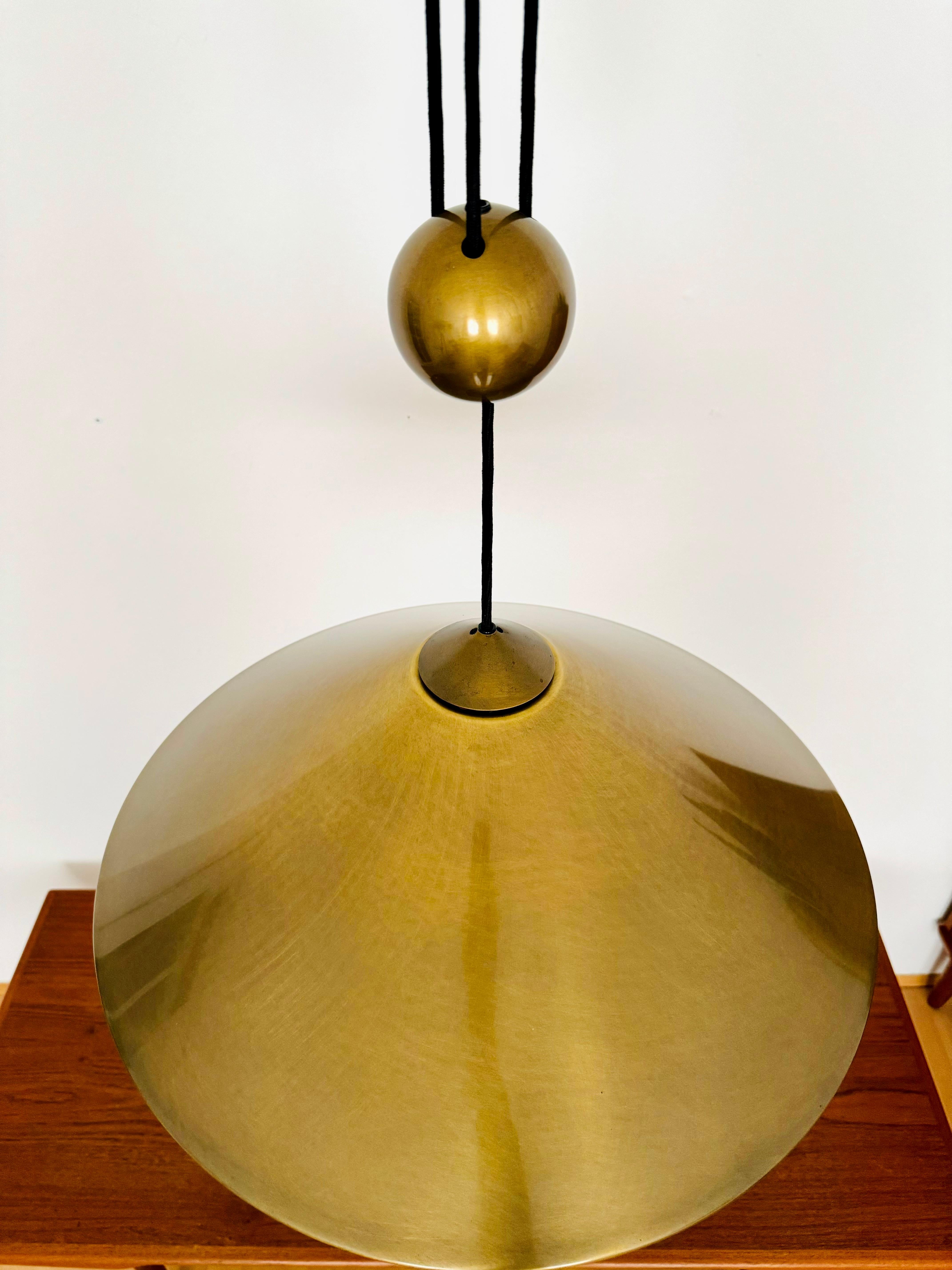 Adjustable Burnished Keos Pendant Lamp by Florian Schulz For Sale 2