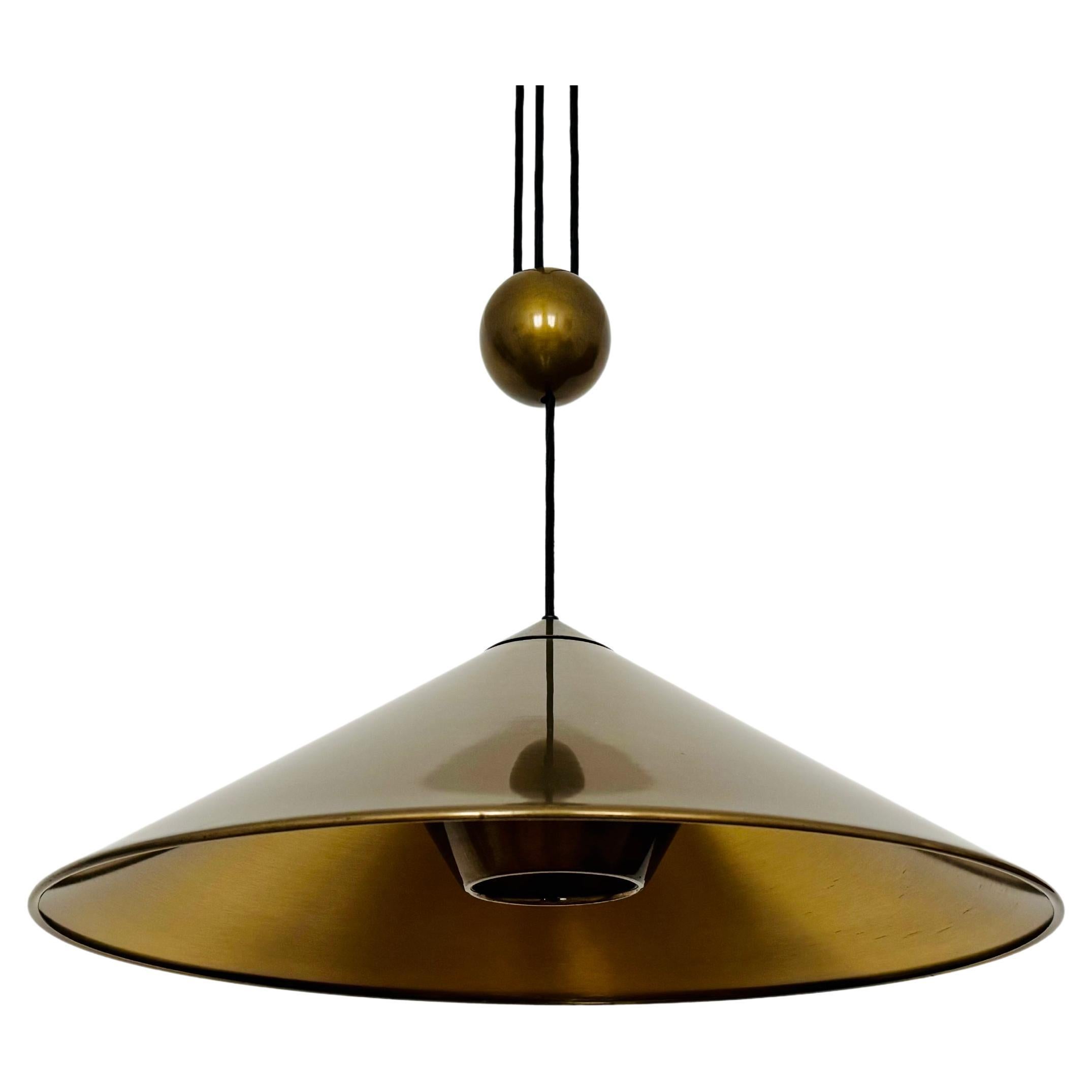 Adjustable Burnished Keos Pendant Lamp by Florian Schulz For Sale