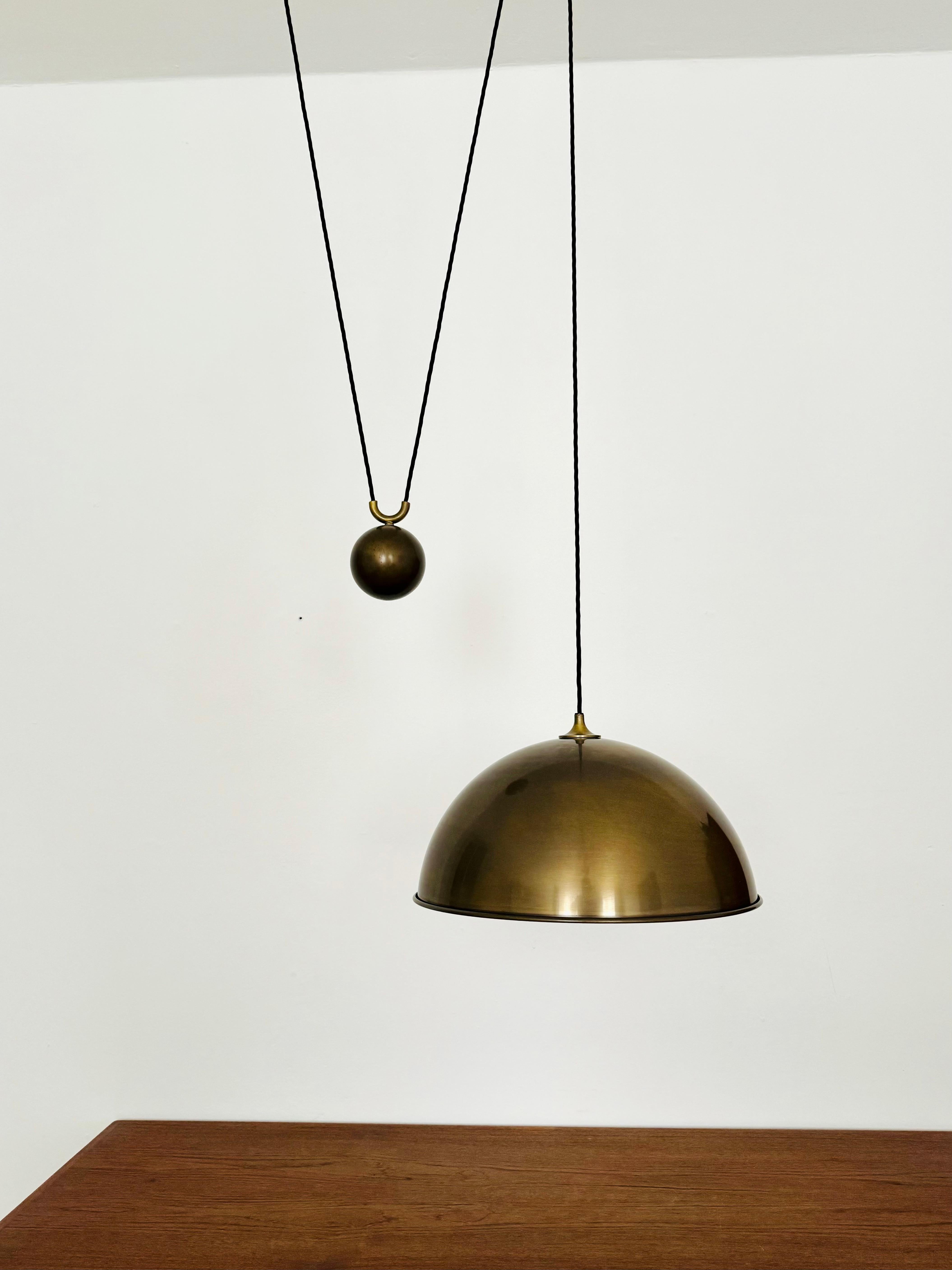 German Adjustable Burnished Posa 44 Pendant Lamp by Florian Schulz For Sale