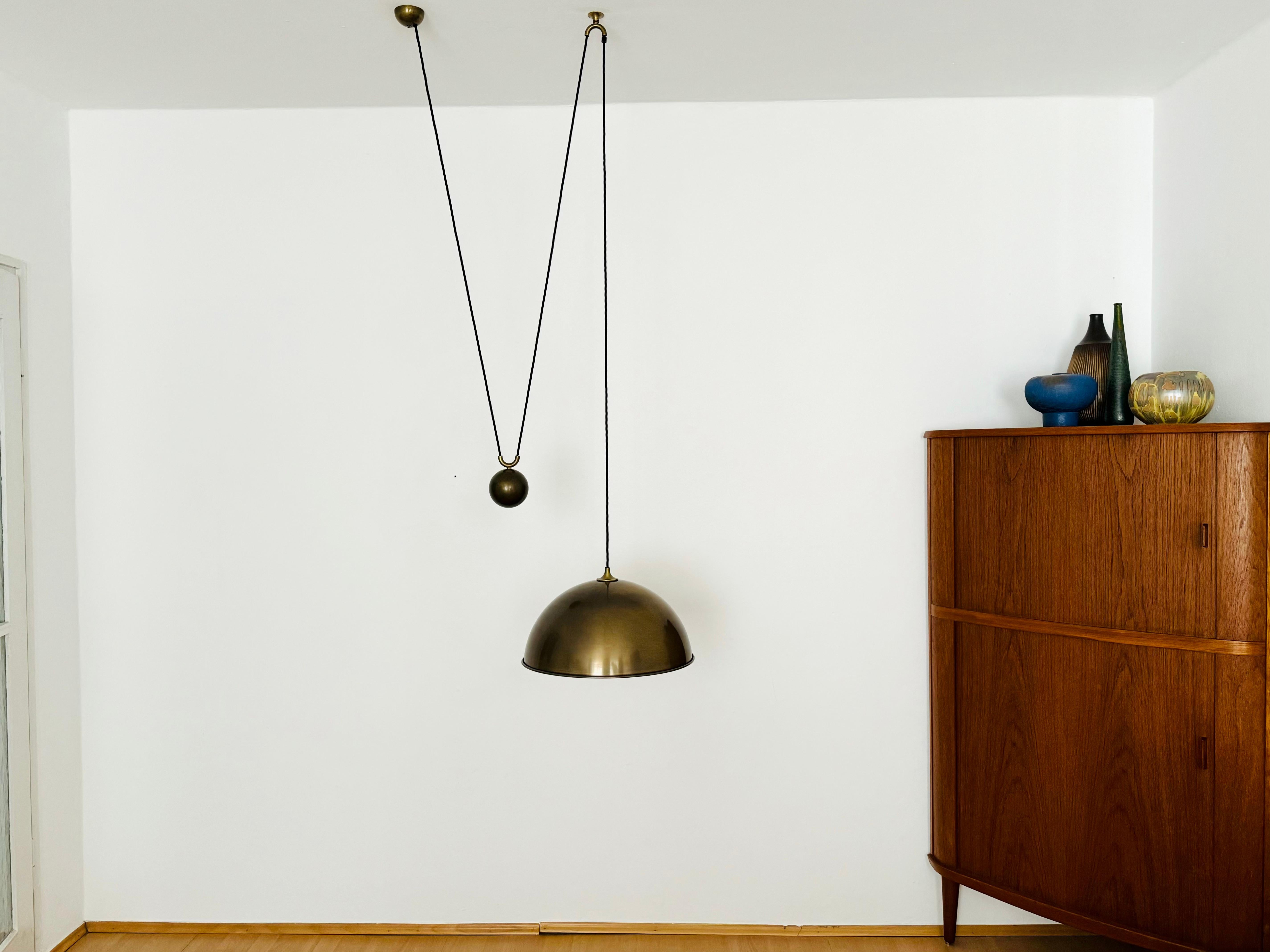 Metal Adjustable Burnished Posa 44 Pendant Lamp by Florian Schulz For Sale