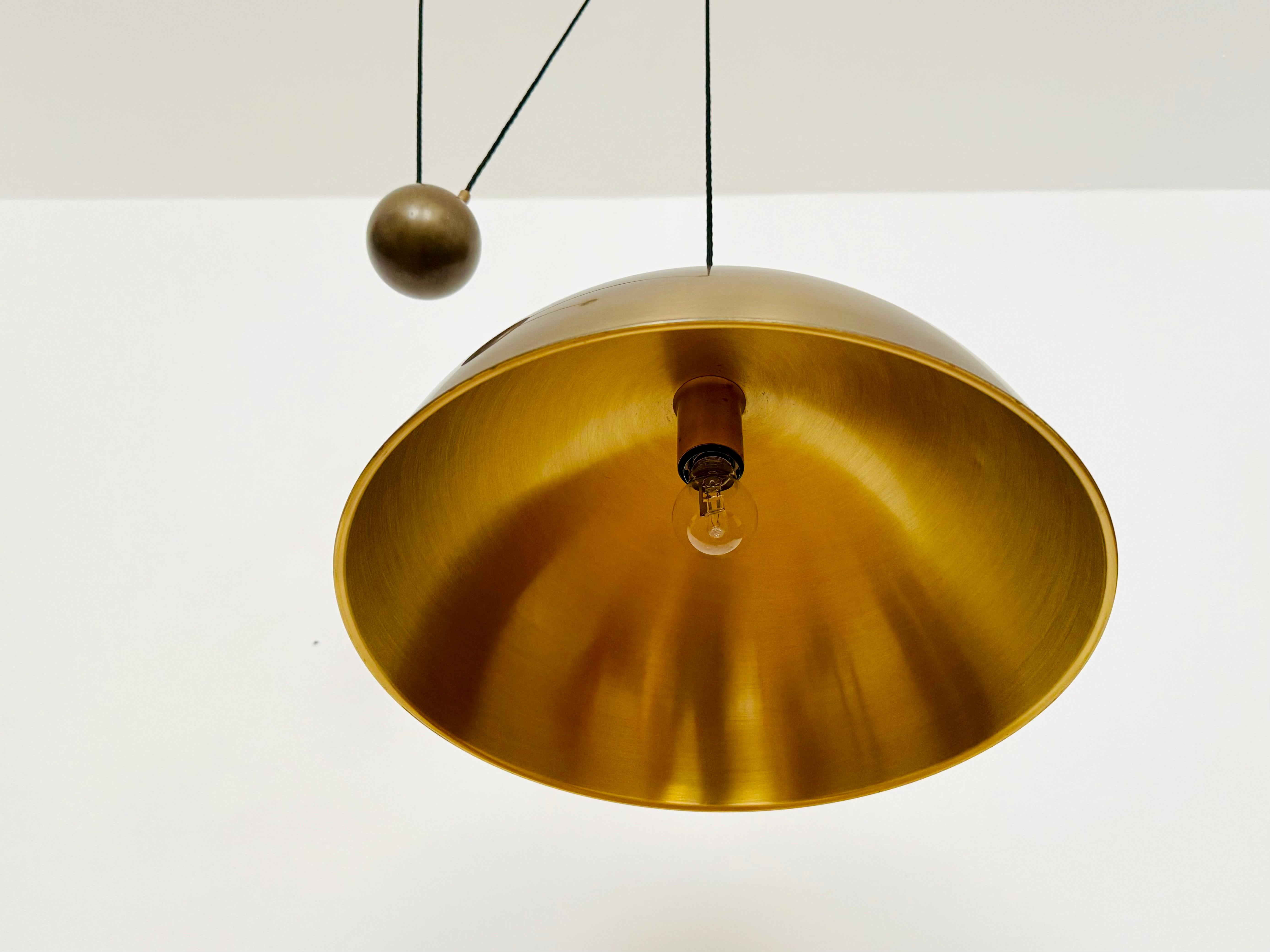 Adjustable Burnished Posa 44 Pendant Lamp by Florian Schulz For Sale 1