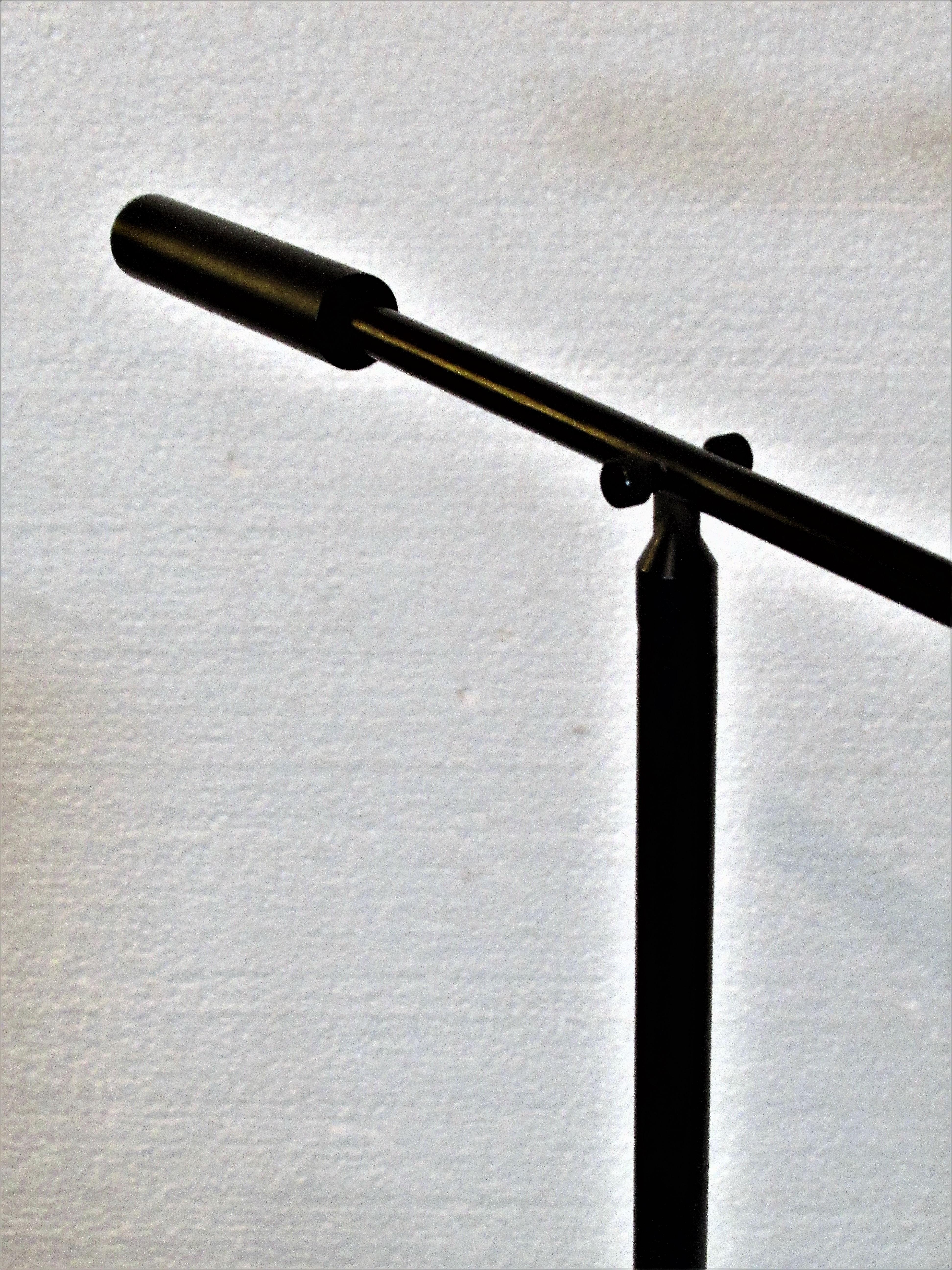 black cantilever floor lamp