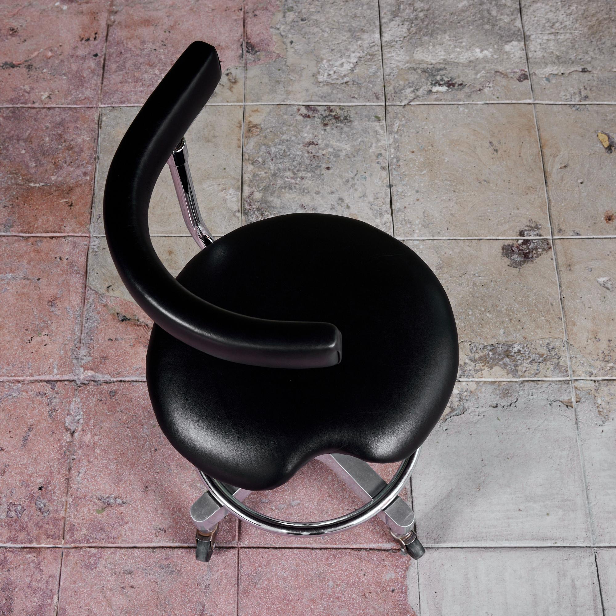 Adjustable Chair with Leather Seat by Den-Tal 3