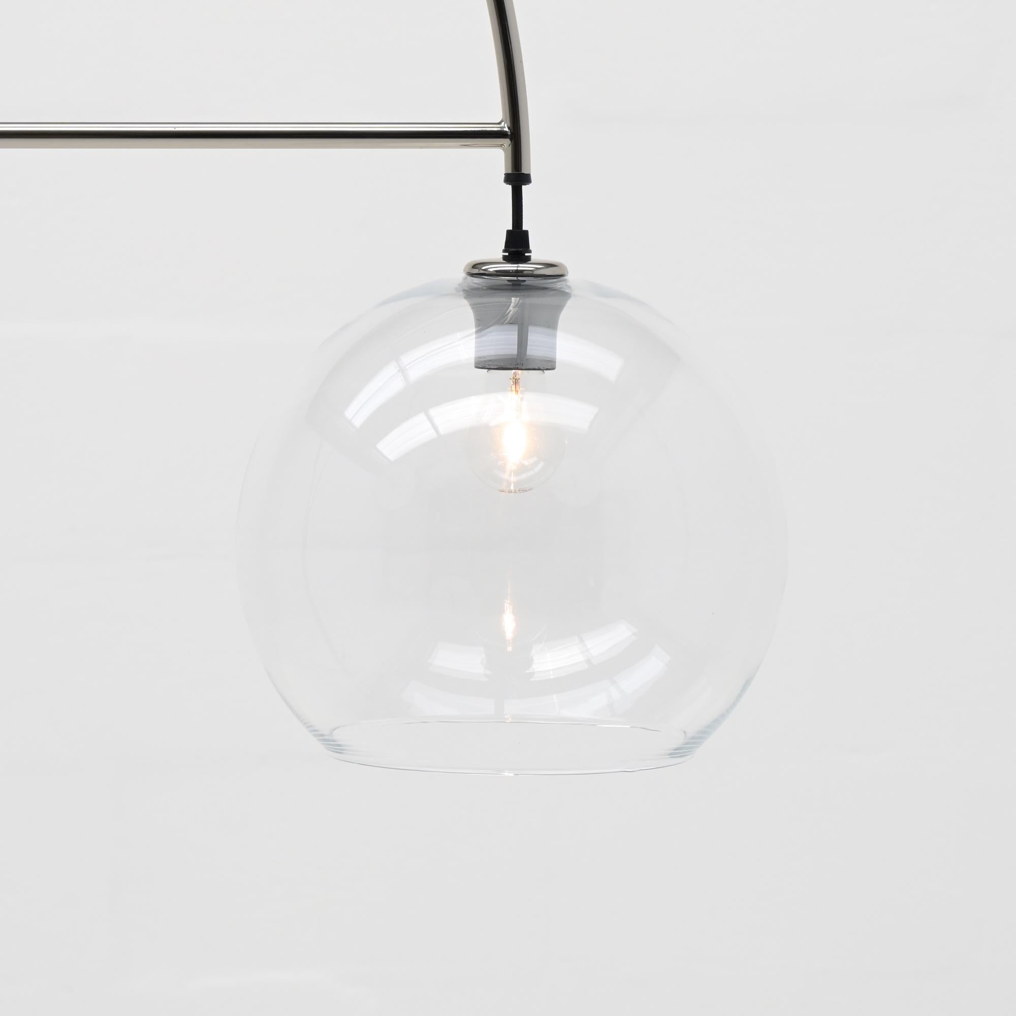 Late 20th Century Adjustable Chrome Arc Lamp For Sale