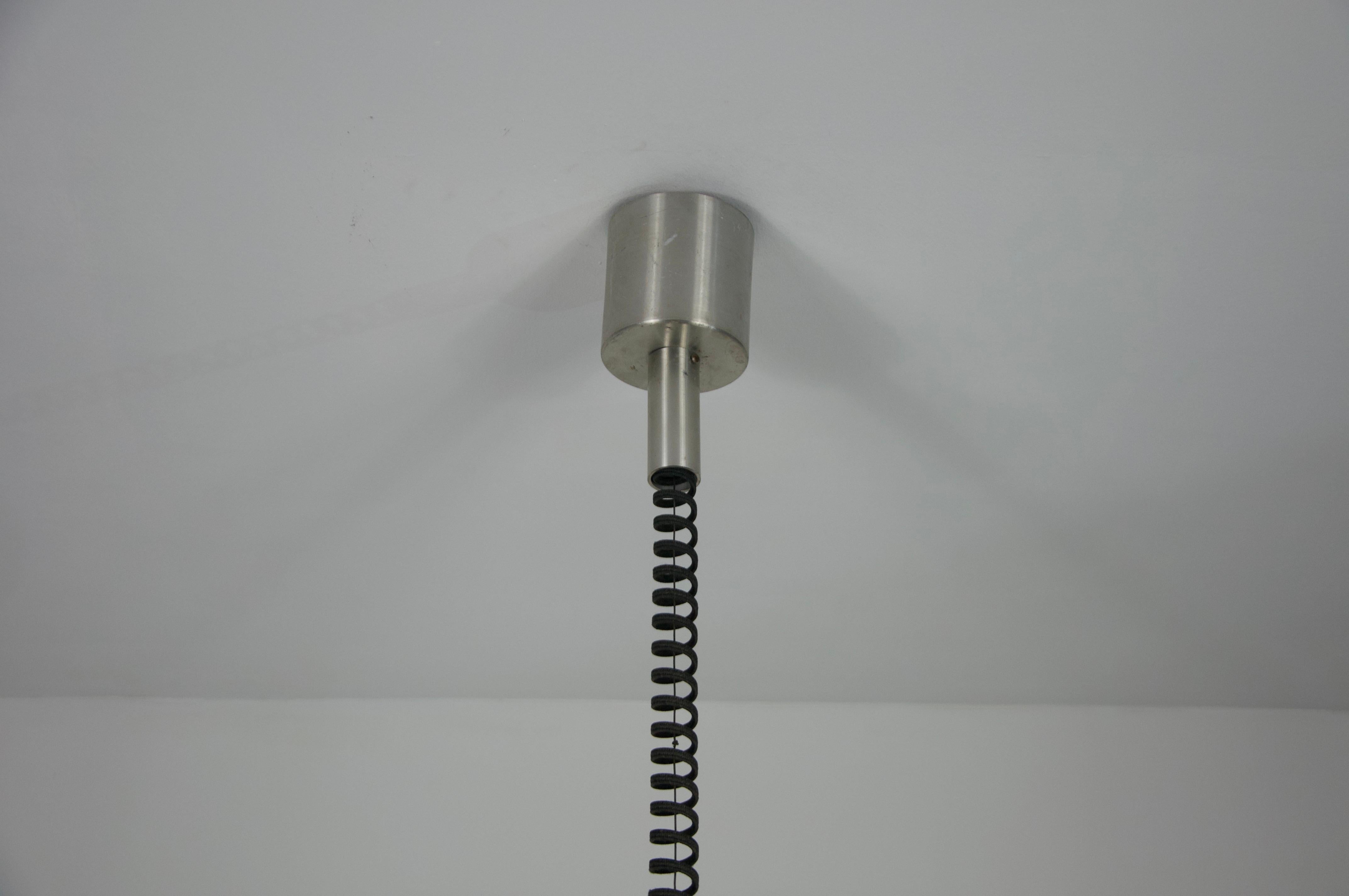 Lampada da soffitto regolabile in cromo, Italia, anni '60 in vendita 9