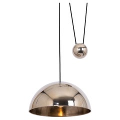 Adjustable Chrome Counterweight Pendant Light by Florian Schulz, Germany