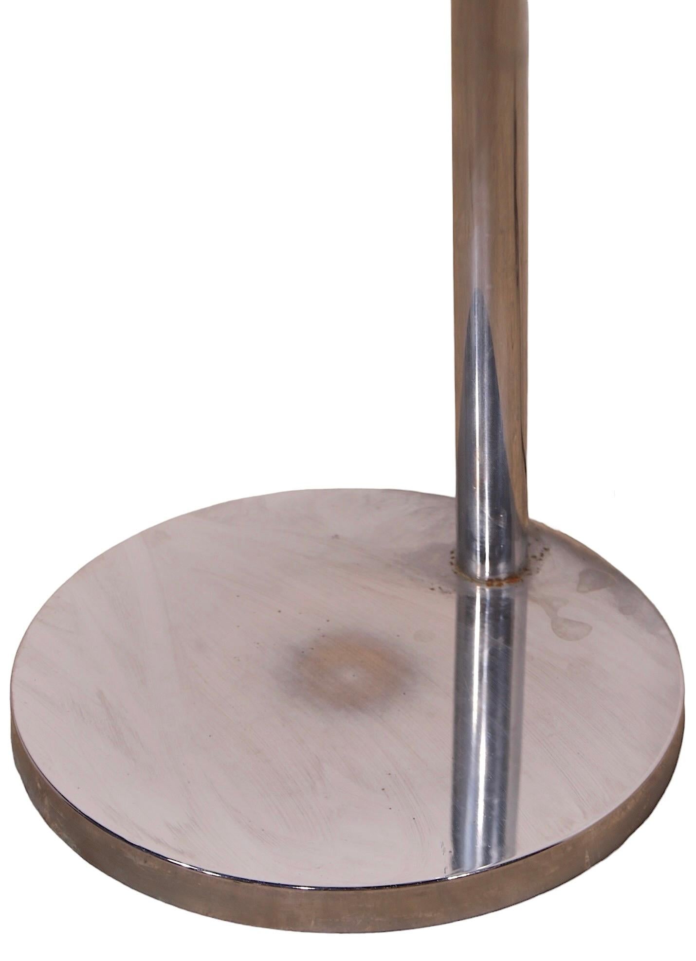 Adjustable Chrome Flex Arm Floor Lamp by Walter Von Nessen 6
