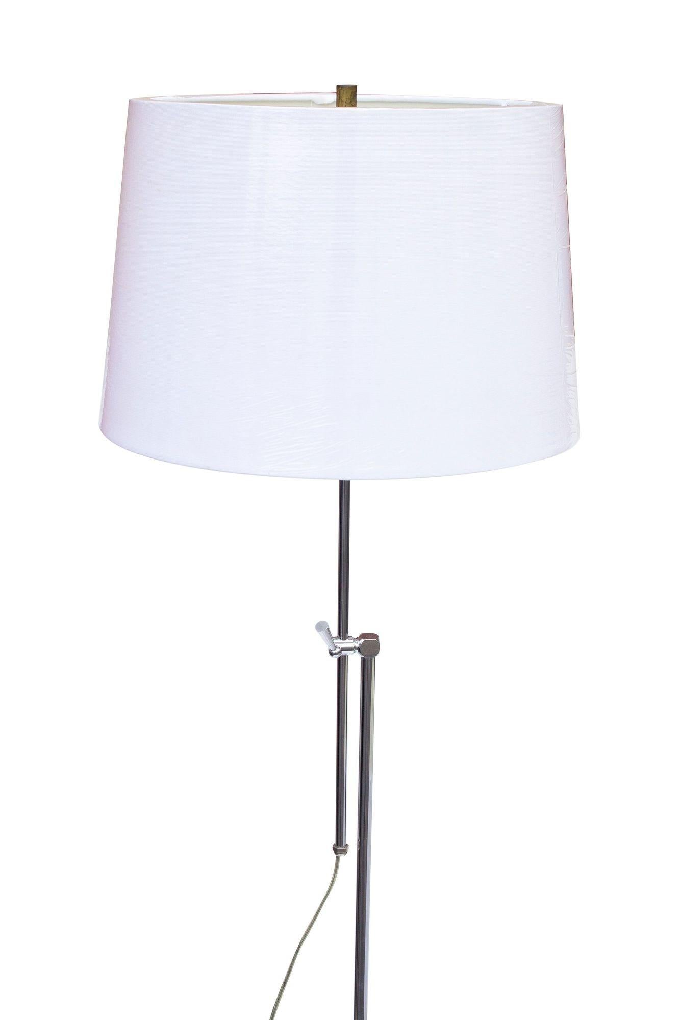 Adjustable Chrome Floor Lamp and Table Lamp Set For Sale 4