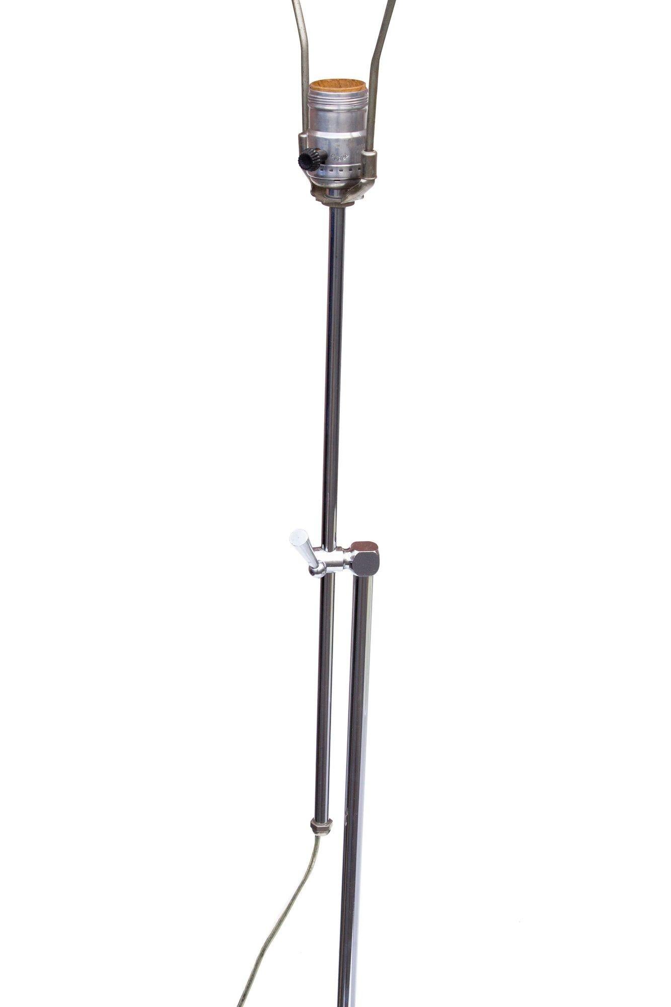 Adjustable Chrome Floor Lamp and Table Lamp Set For Sale 6