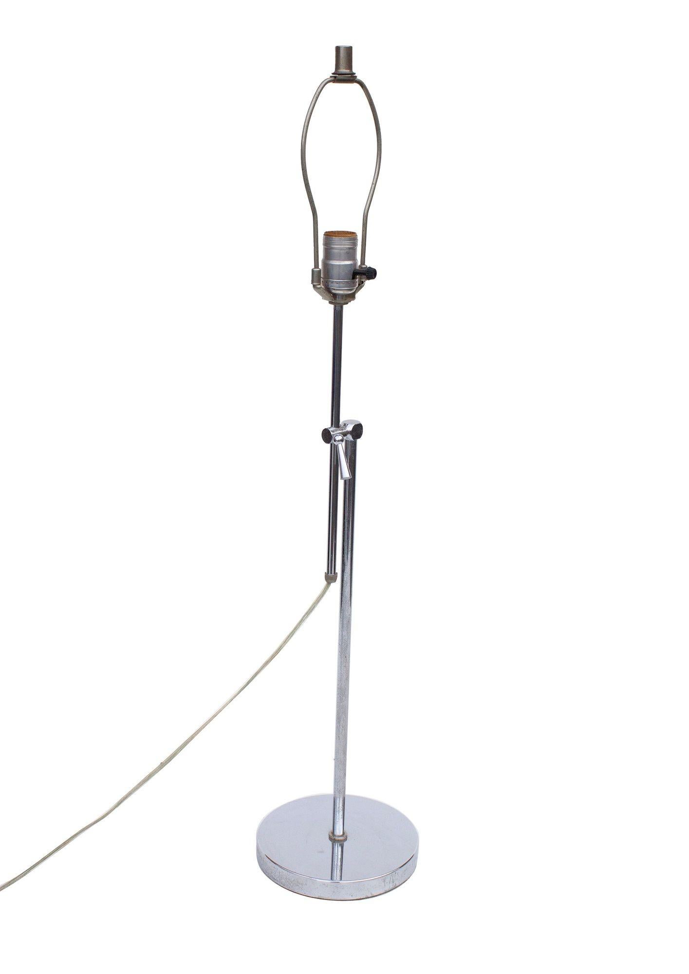 Adjustable Chrome Floor Lamp and Table Lamp Set For Sale 1