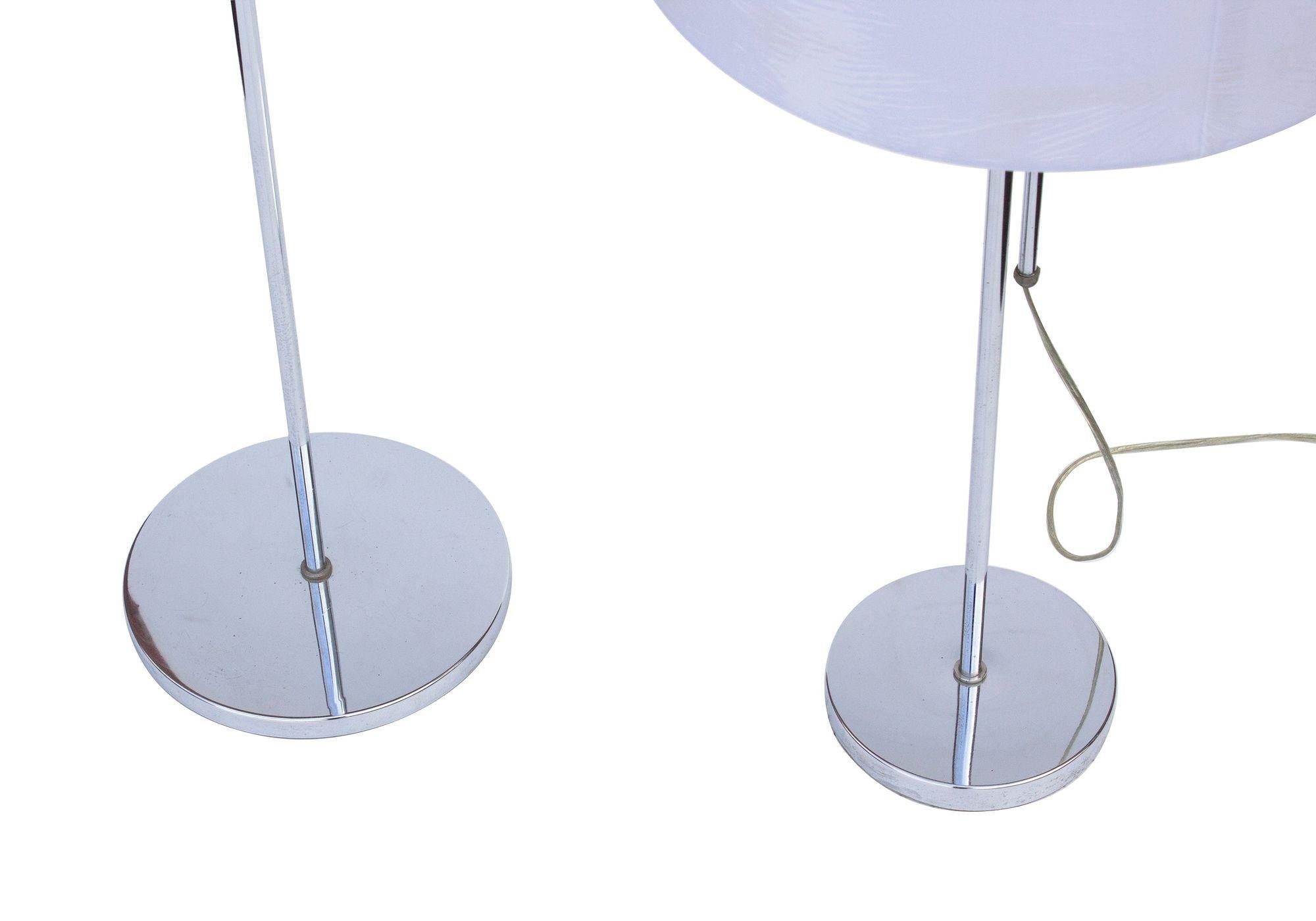 Adjustable Chrome Floor Lamp and Table Lamp Set For Sale 3