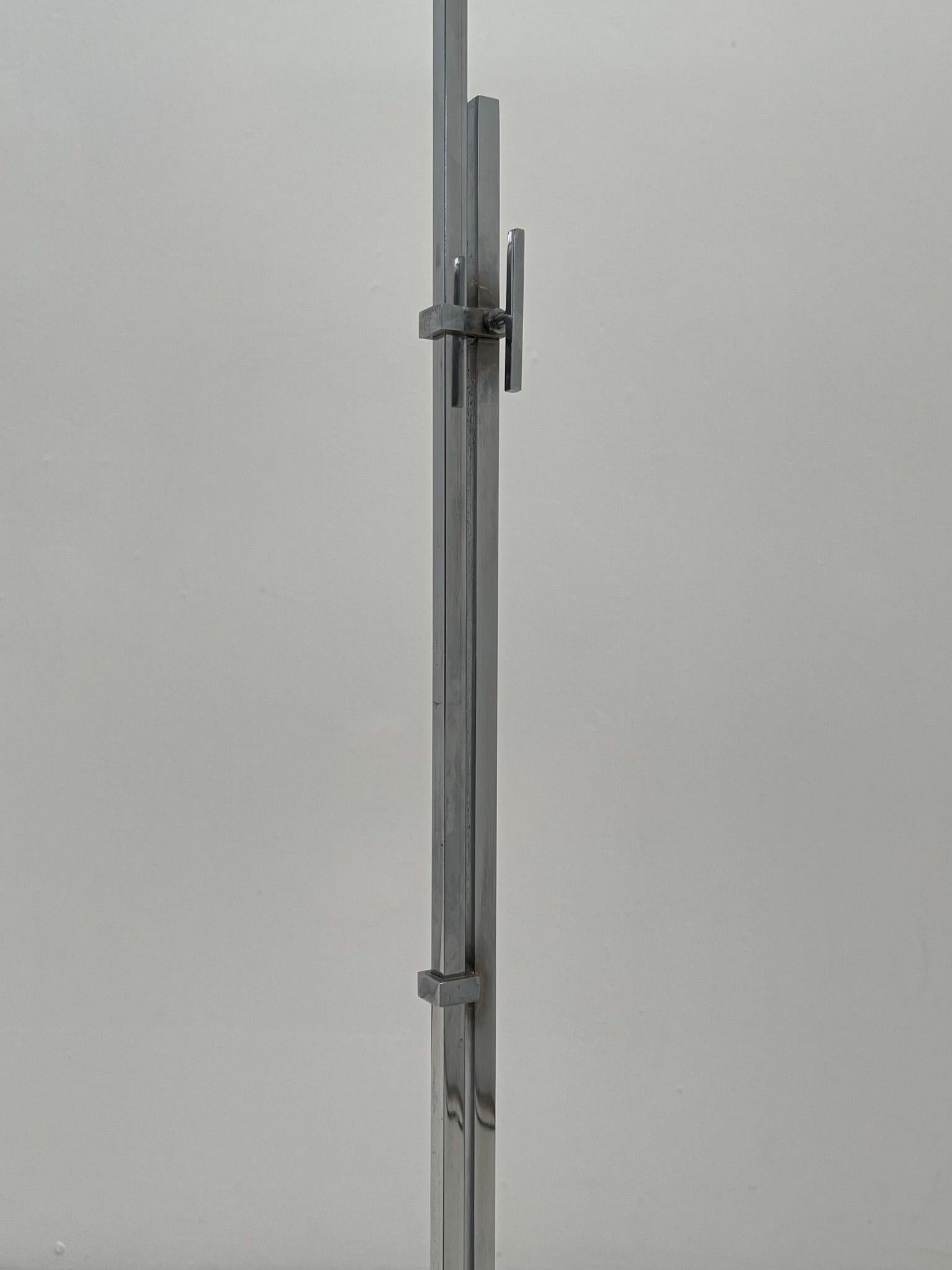 Lampada da terra cromata regolabile di Hans Eichenberger in vendita 1