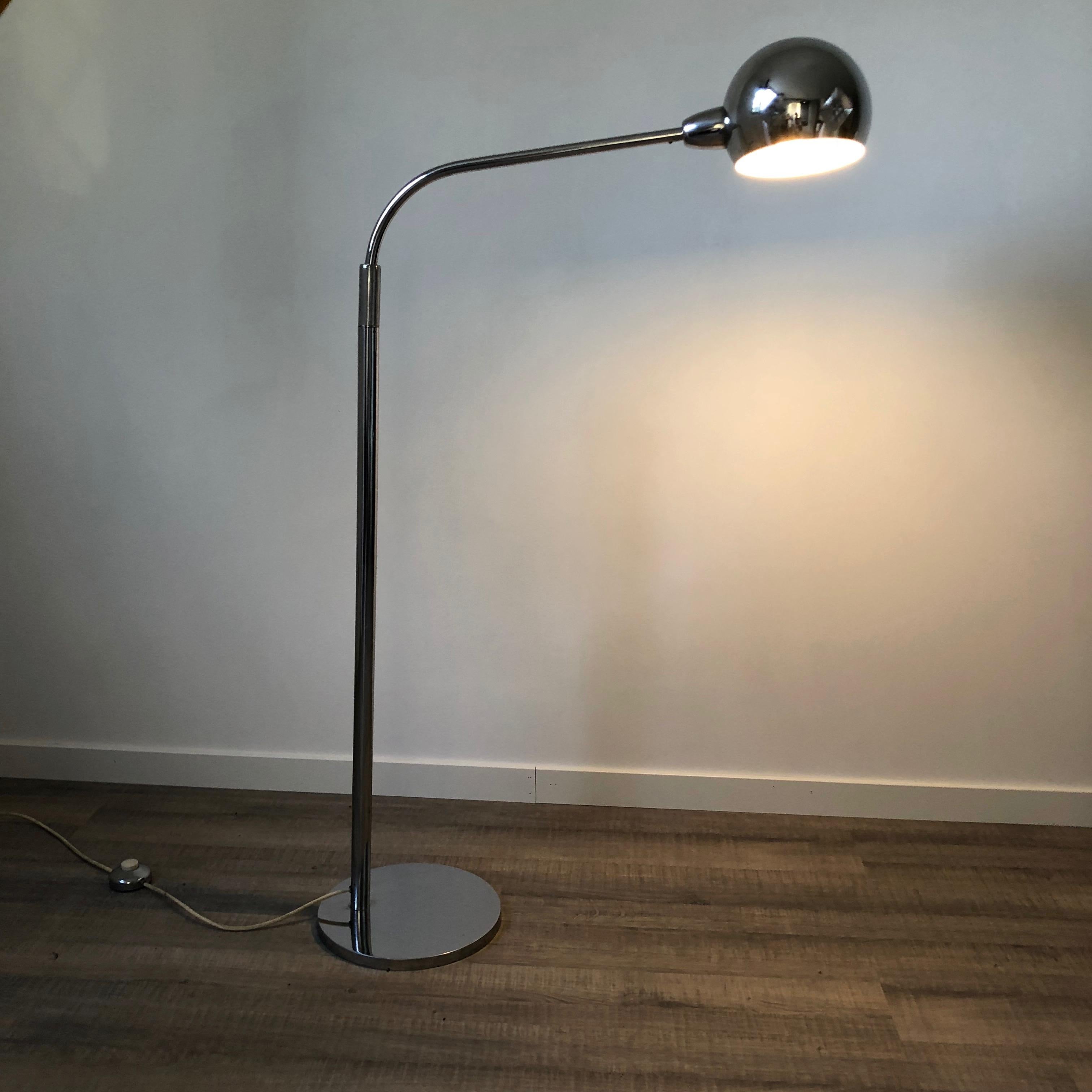 Mid-20th Century Adjustable Chrome Floor Lamps by Sergio Asti for Candle, 1960, Italy For Sale
